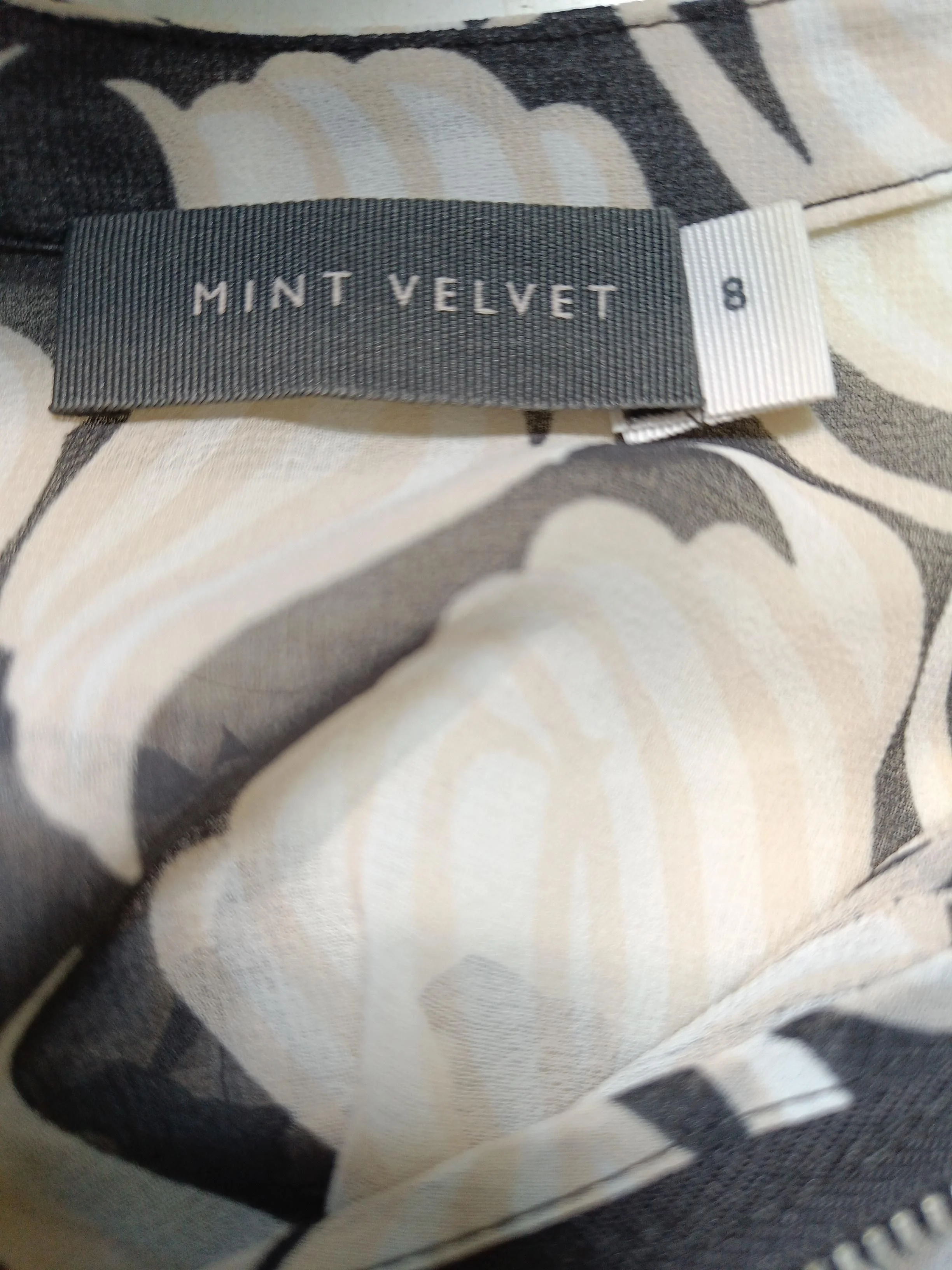 Mint Velvet Women's Blouse UK 8 Multi 100% Polyester Long Sleeve Collared Basic - Image 5