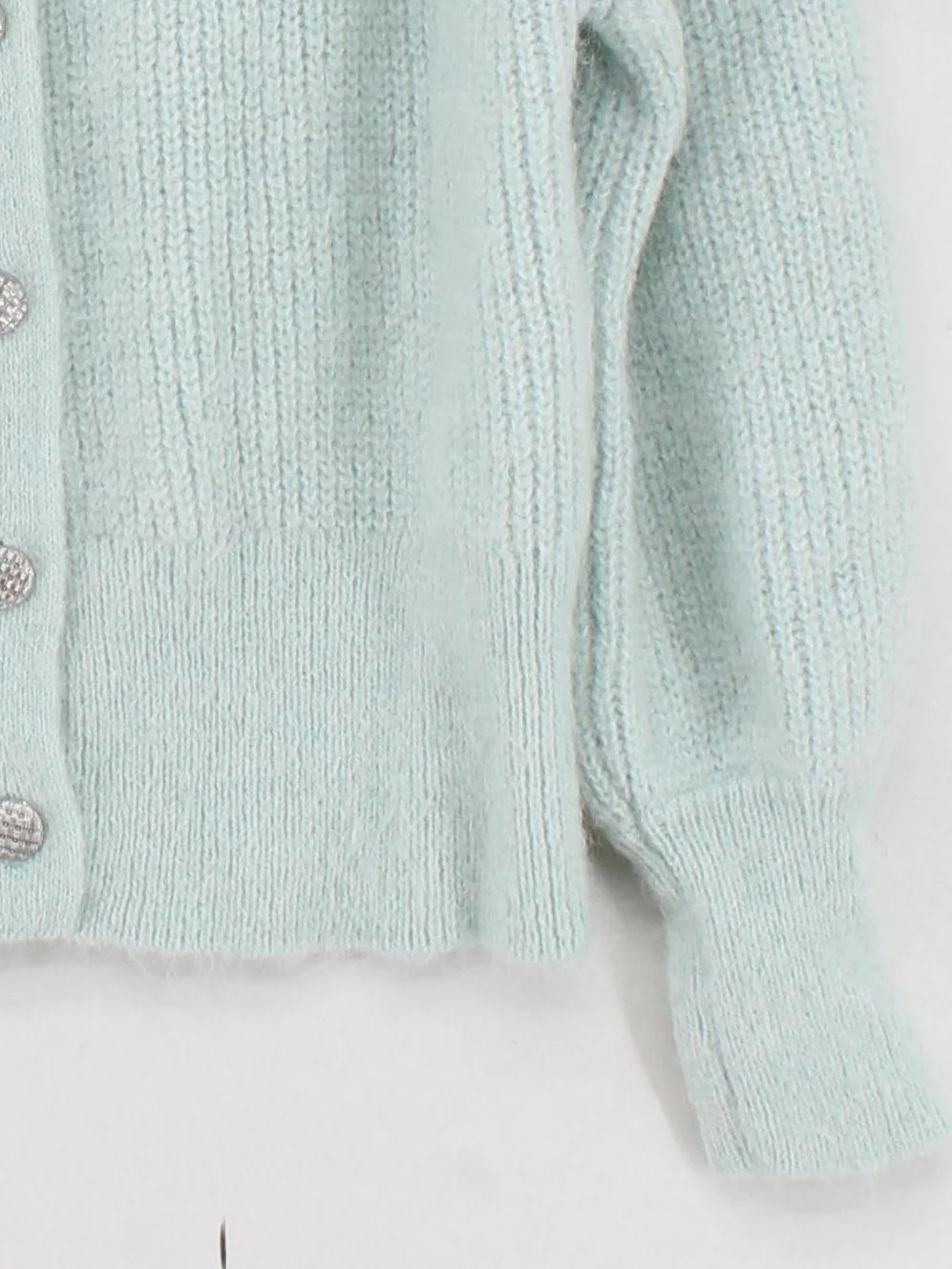 Mint Velvet Women's Cardigan L Green Polyamide with Acrylic, Wool Cardigan - Image 4