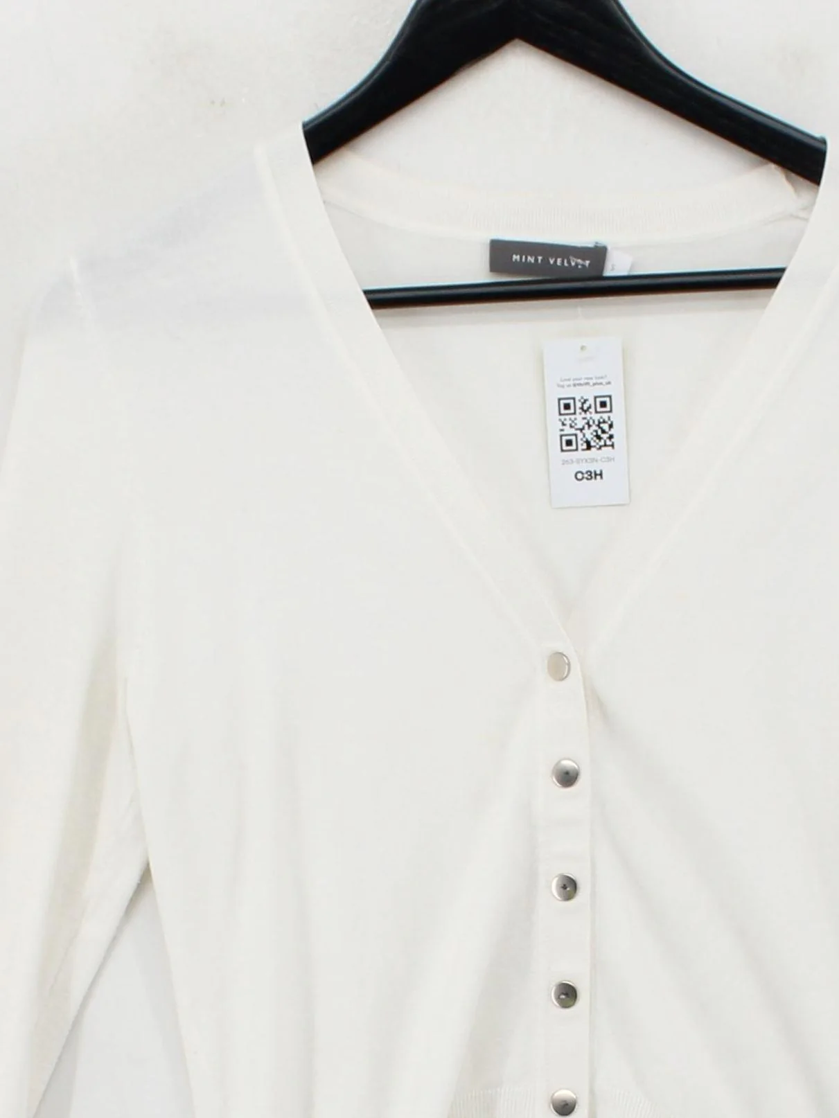 Mint Velvet Women's Cardigan S White Viscose - Image 3