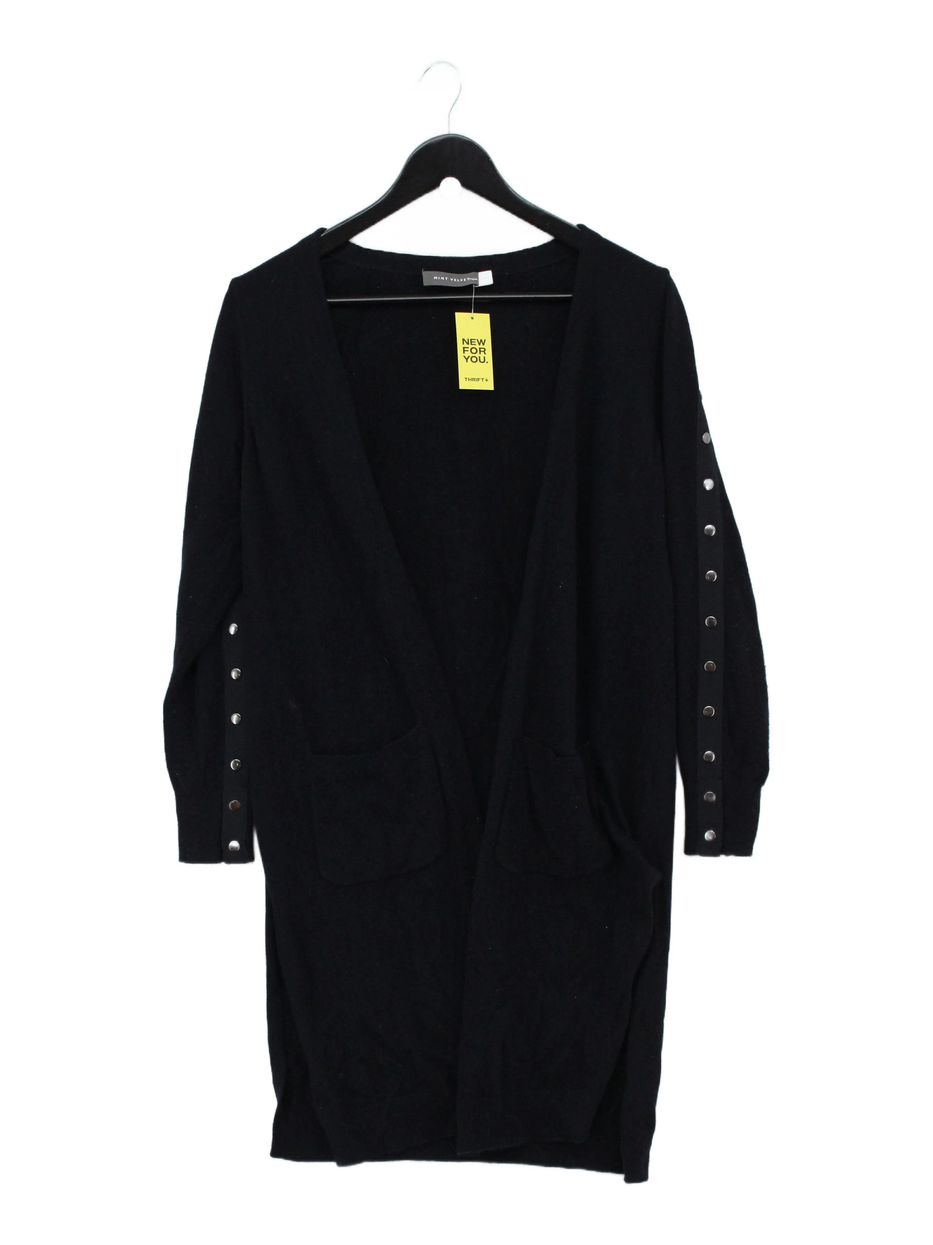 Mint Velvet Women's Cardigan UK 10 Black Cotton