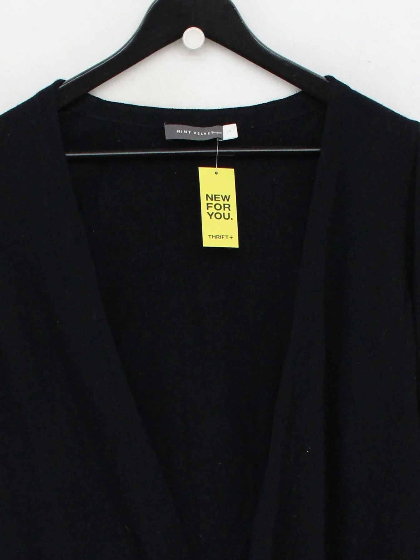 Mint Velvet Women's Cardigan UK 10 Black Cotton - Image 3