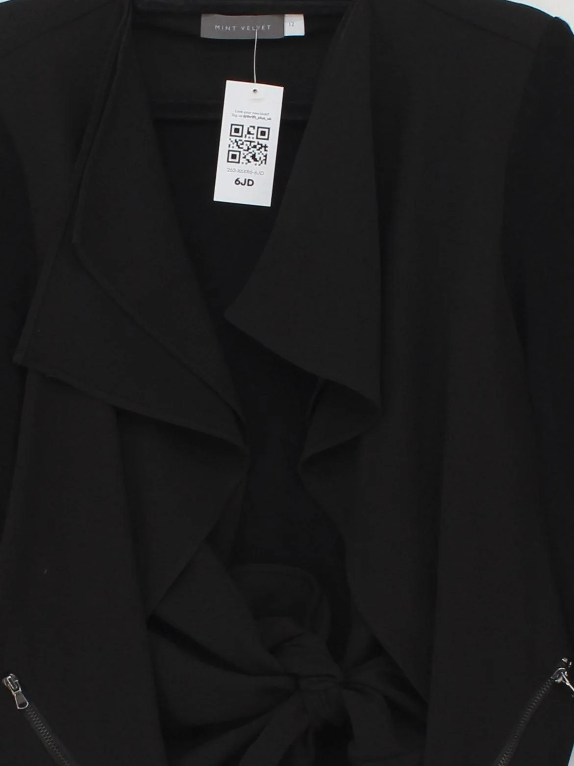 Mint Velvet Women's Cardigan UK 12 Black Viscose with Nylon, Elastane Cardigan - Image 3