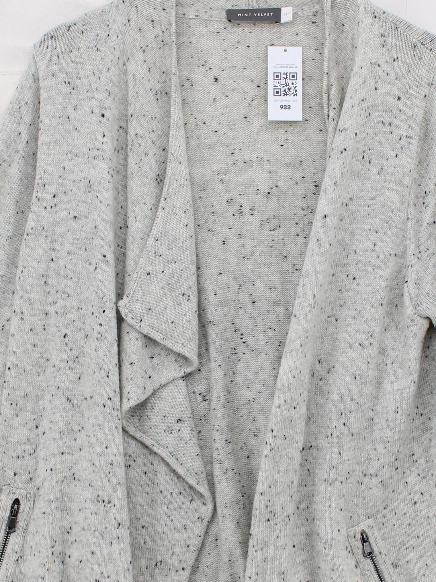 Mint Velvet Women's Cardigan UK 14 Grey Acrylic - Image 3