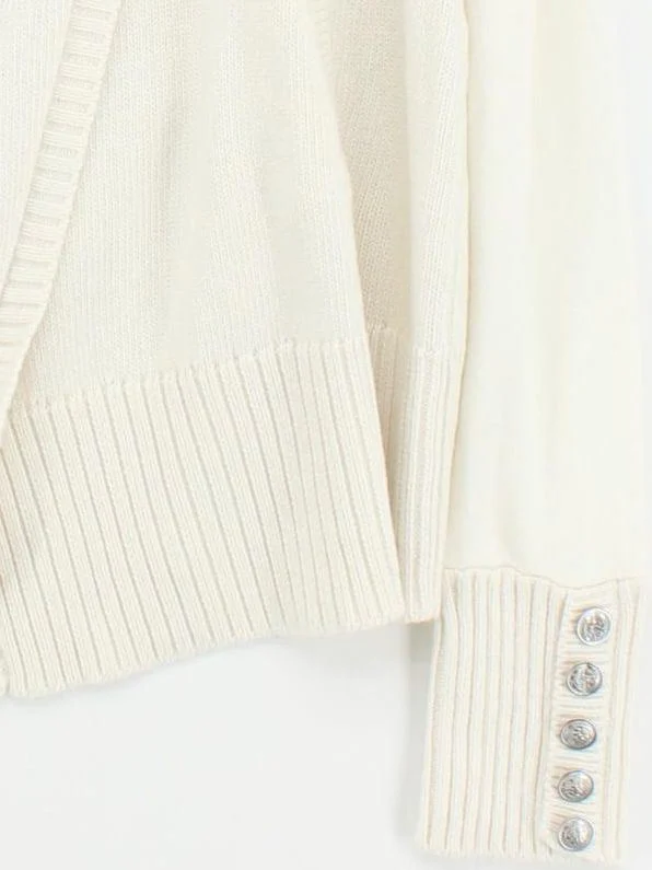 Mint Velvet Women's Cardigan UK 16 Cream Cotton - Image 4
