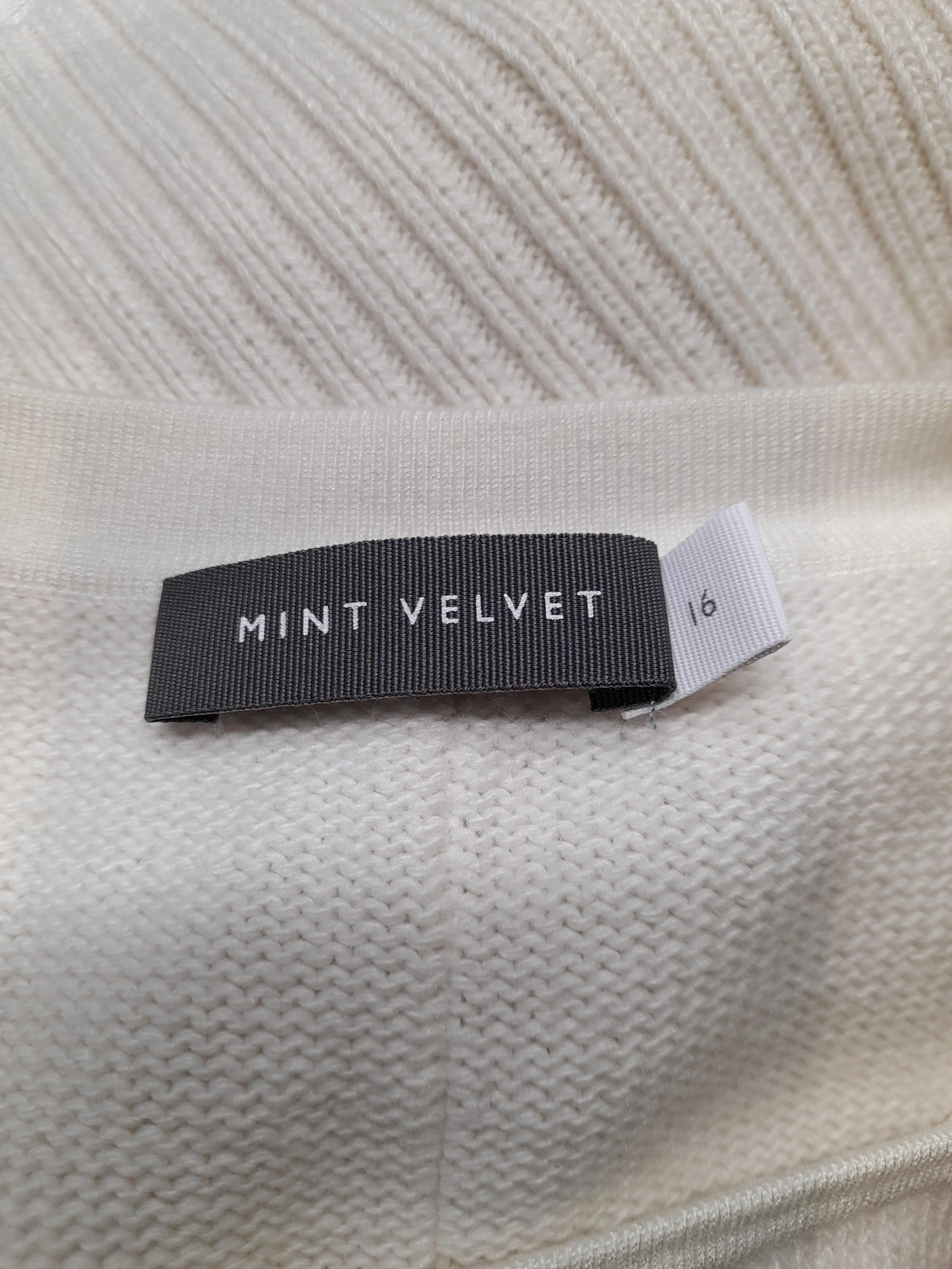 Mint Velvet Women's Cardigan UK 16 Cream Cotton - Image 5