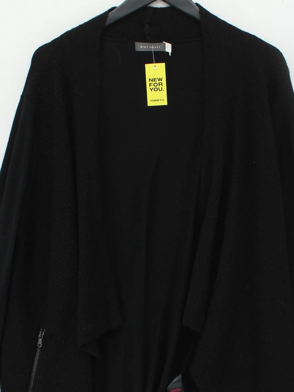 Mint Velvet Women's Cardigan UK 18 Black Acrylic with Nylon, Wool Cardigan - Image 3
