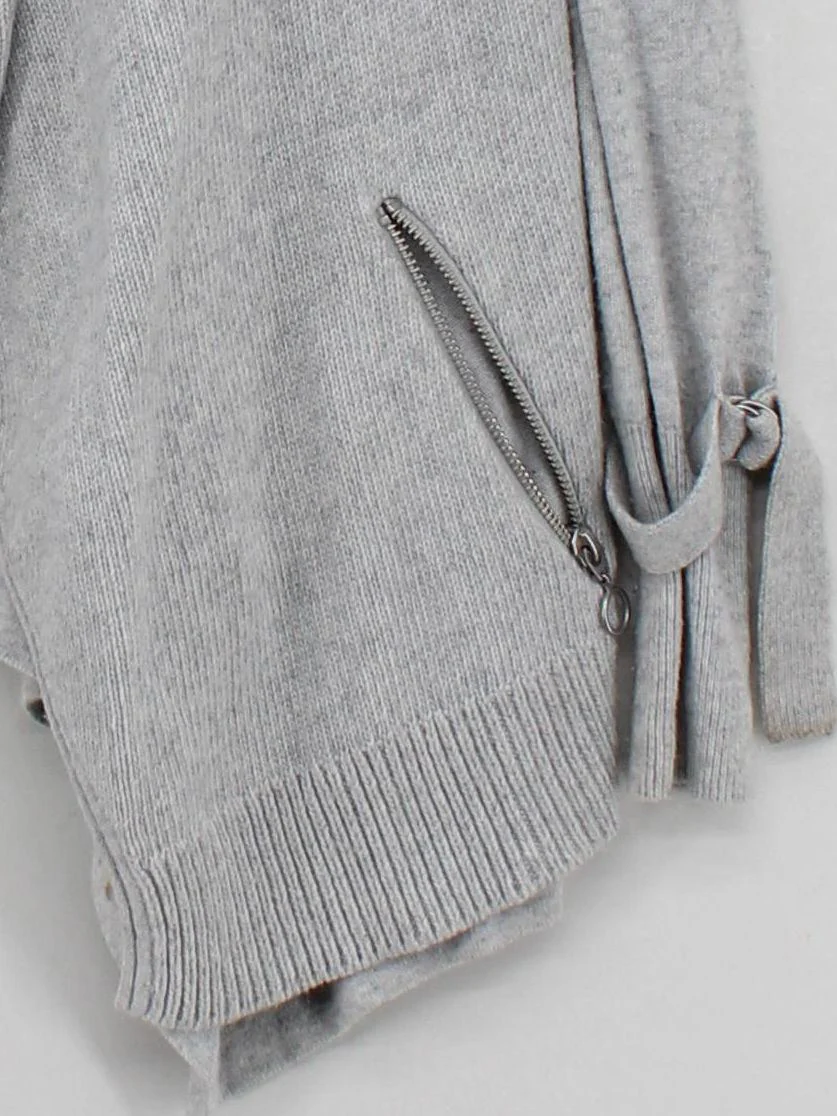 Mint Velvet Women's Cardigan UK 8 Grey Viscose with Cotton, Polyamide Cardigan - Image 4