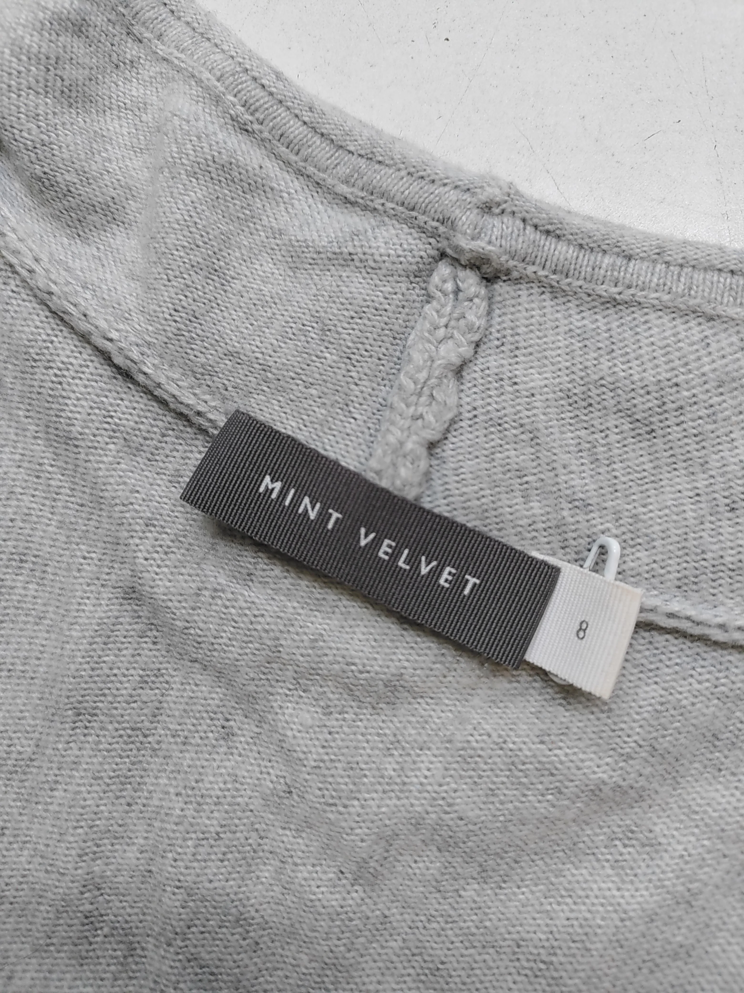 Mint Velvet Women's Cardigan UK 8 Grey Viscose with Cotton, Polyamide Cardigan - Image 5