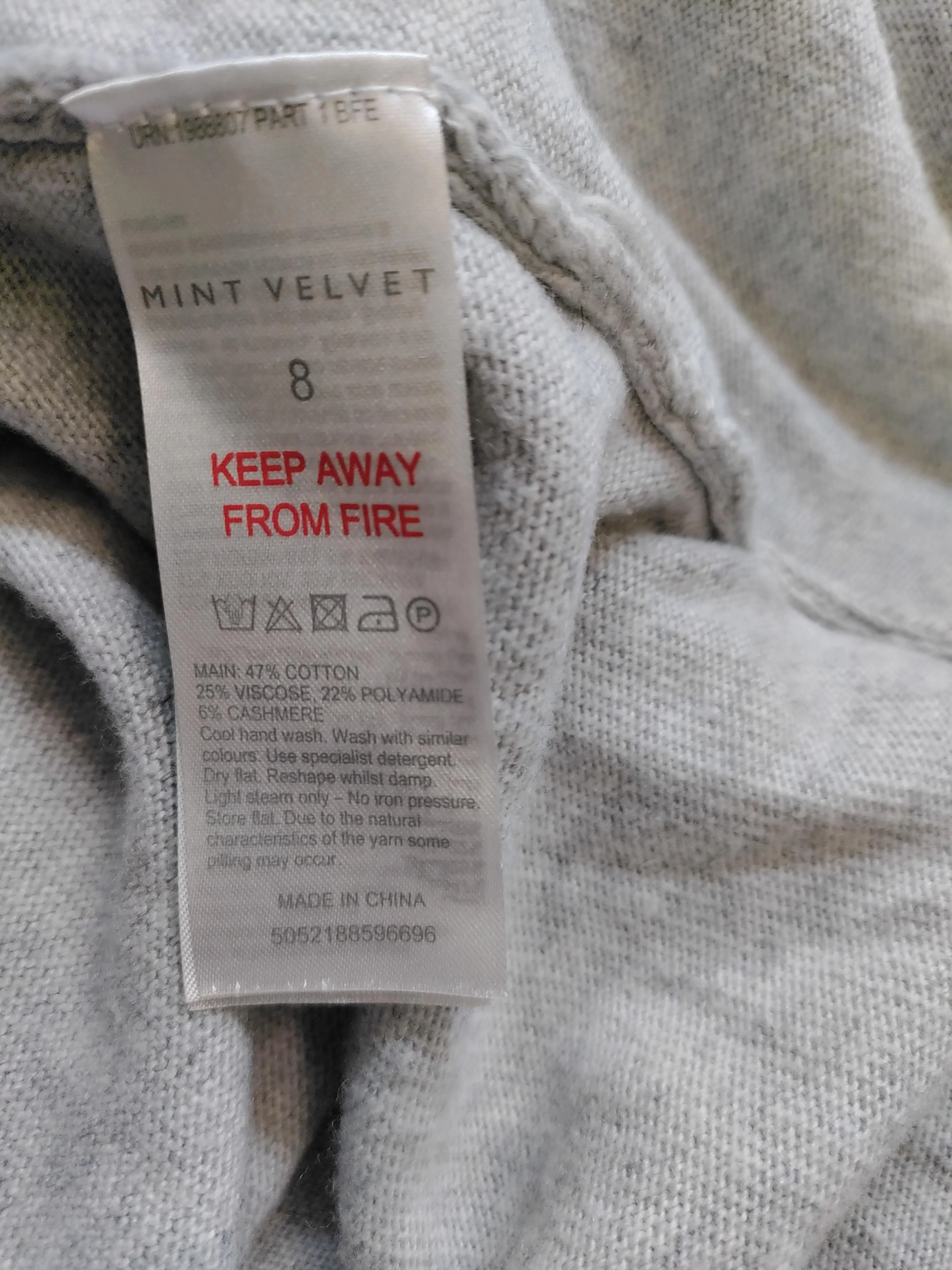 Mint Velvet Women's Cardigan UK 8 Grey Viscose with Cotton, Polyamide Cardigan - Image 6