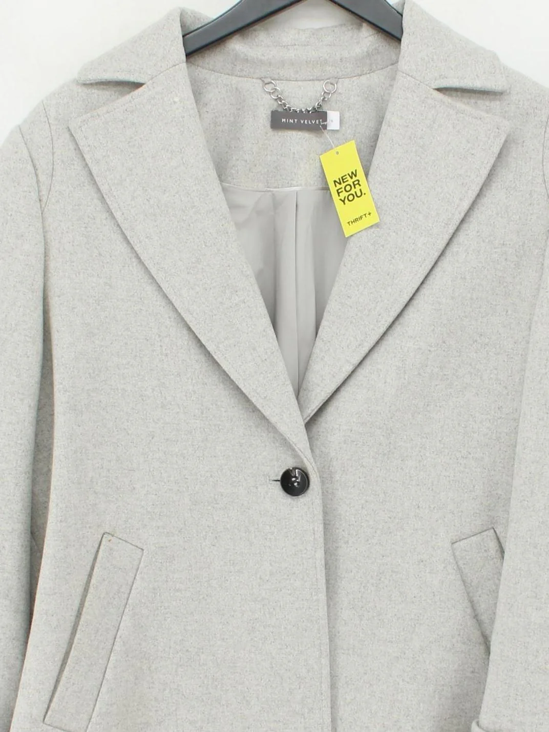 Mint Velvet Women's Coat UK 16 Grey Wool - Image 3