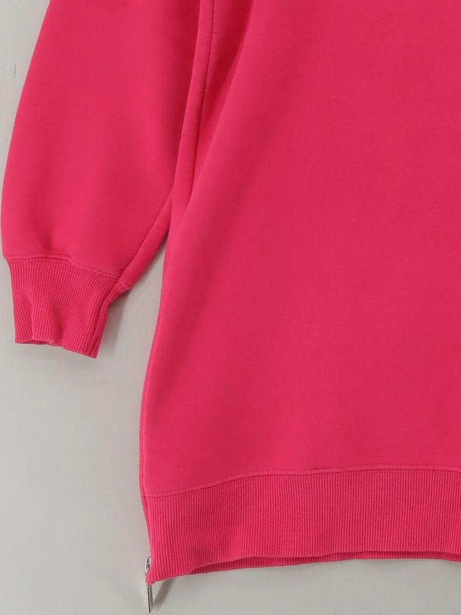 Mint Velvet Women's Hoodie M Pink Cotton with Polyester, Elastane Pullover - Image 4
