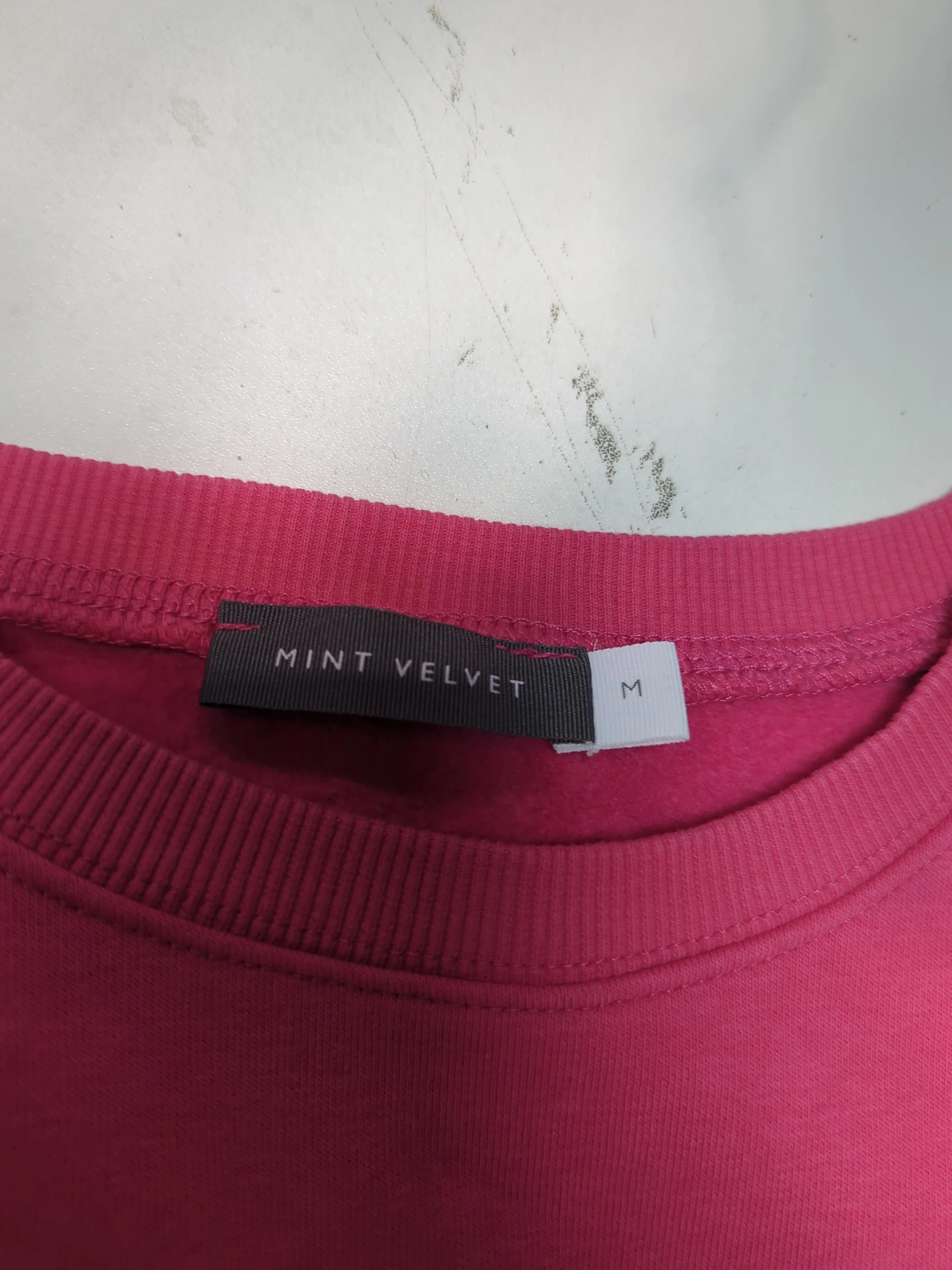 Mint Velvet Women's Hoodie M Pink Cotton with Polyester, Elastane Pullover - Image 5