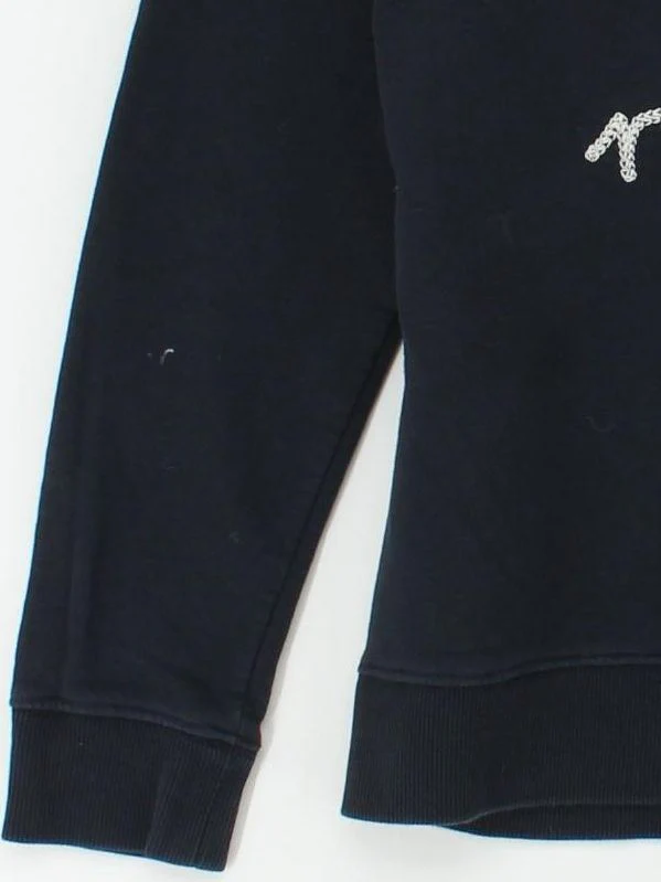 Mint Velvet Women's Hoodie S Black Graphic Cotton with Polyester Pullover - Image 4