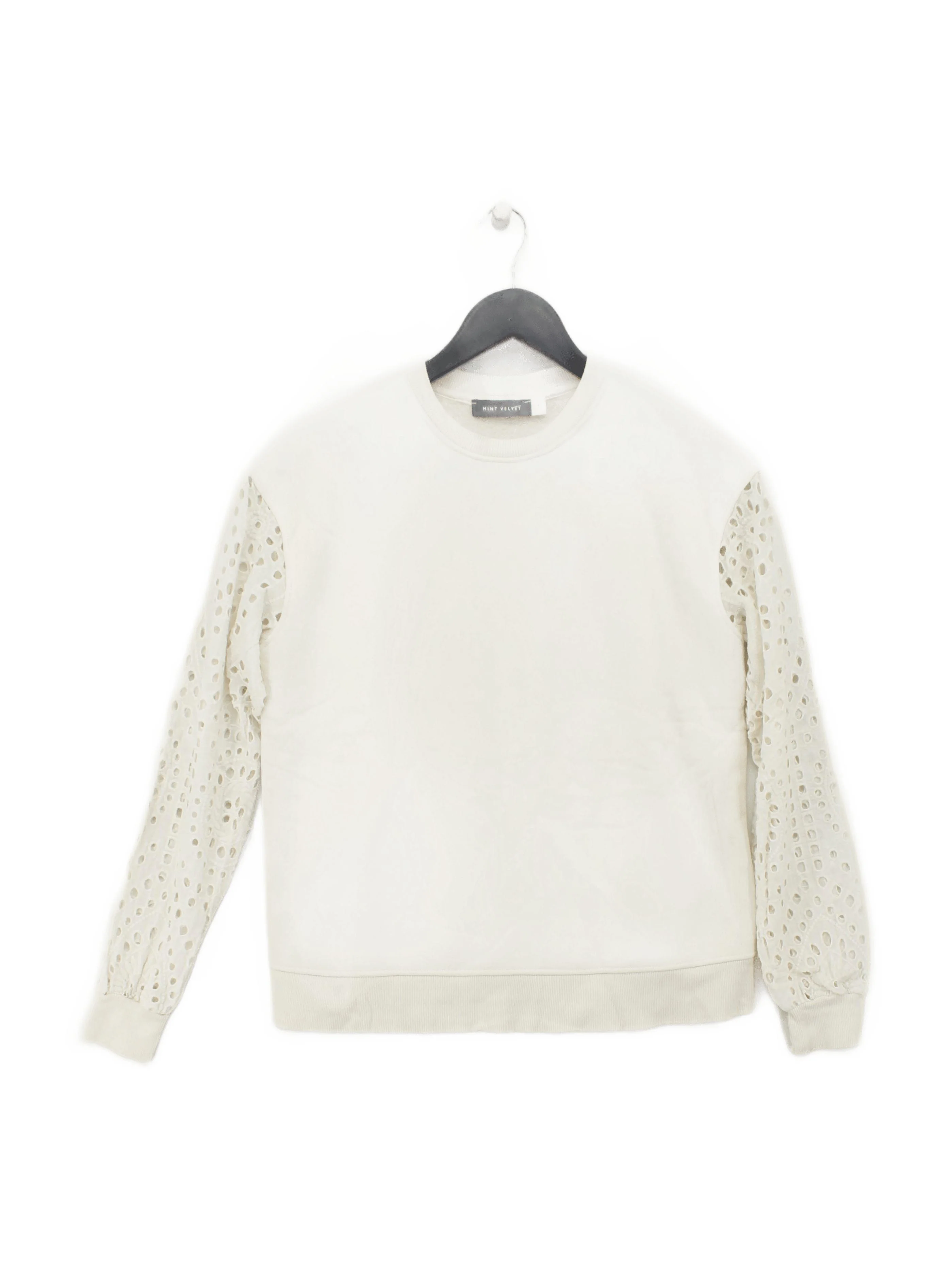 Mint Velvet Women's Hoodie S Cream 100% Other Pullover