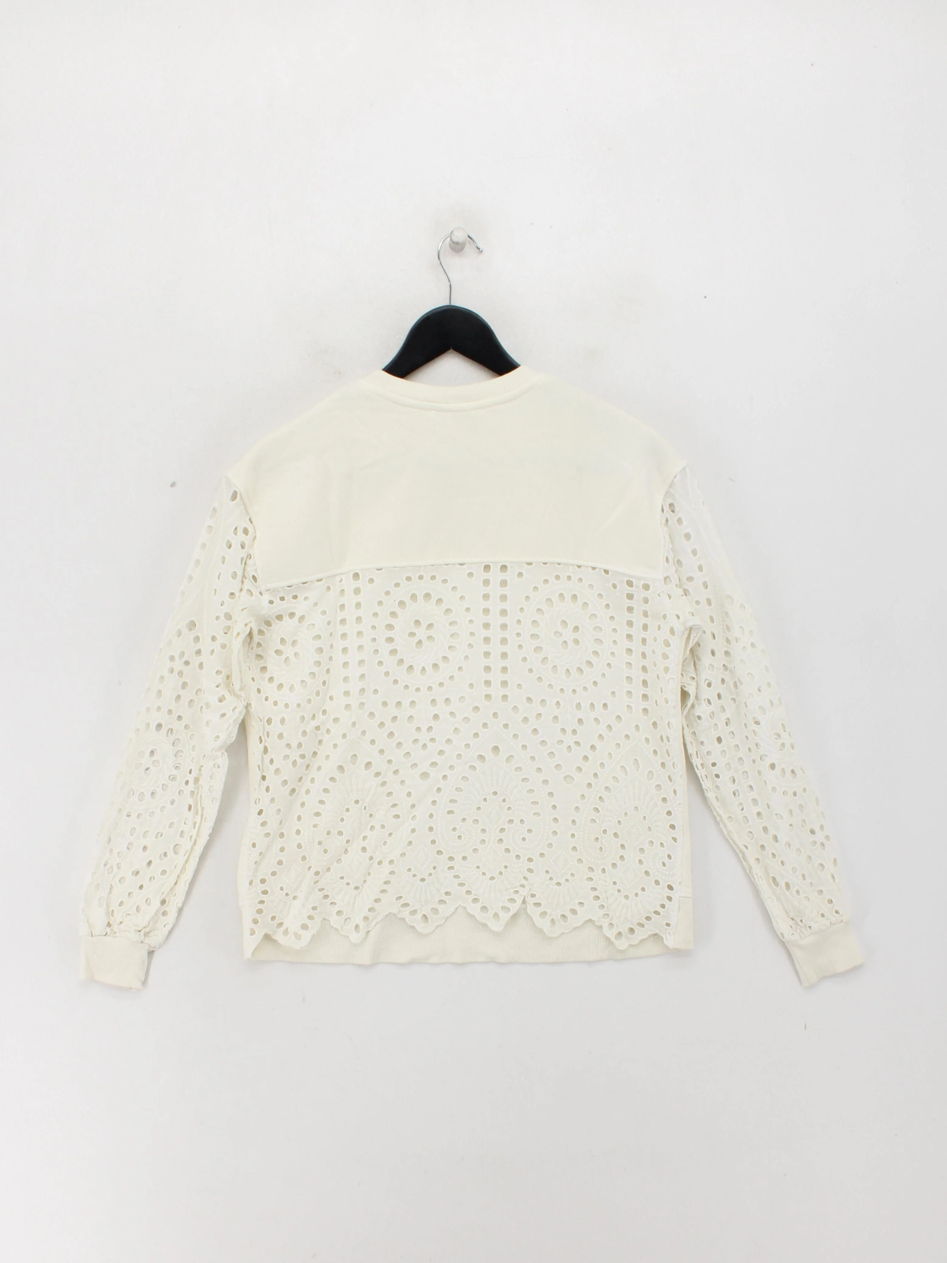 Mint Velvet Women's Hoodie S Cream 100% Other Pullover - Image 2