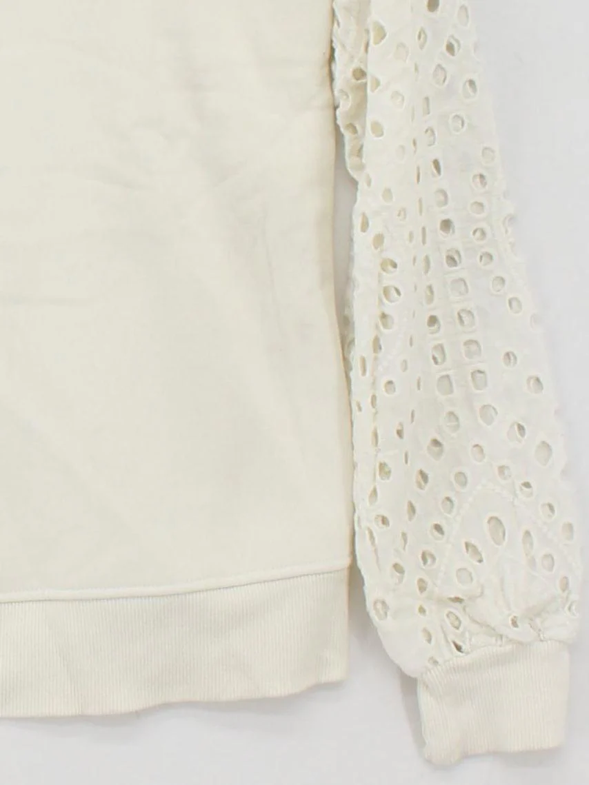 Mint Velvet Women's Hoodie S Cream 100% Other Pullover - Image 4