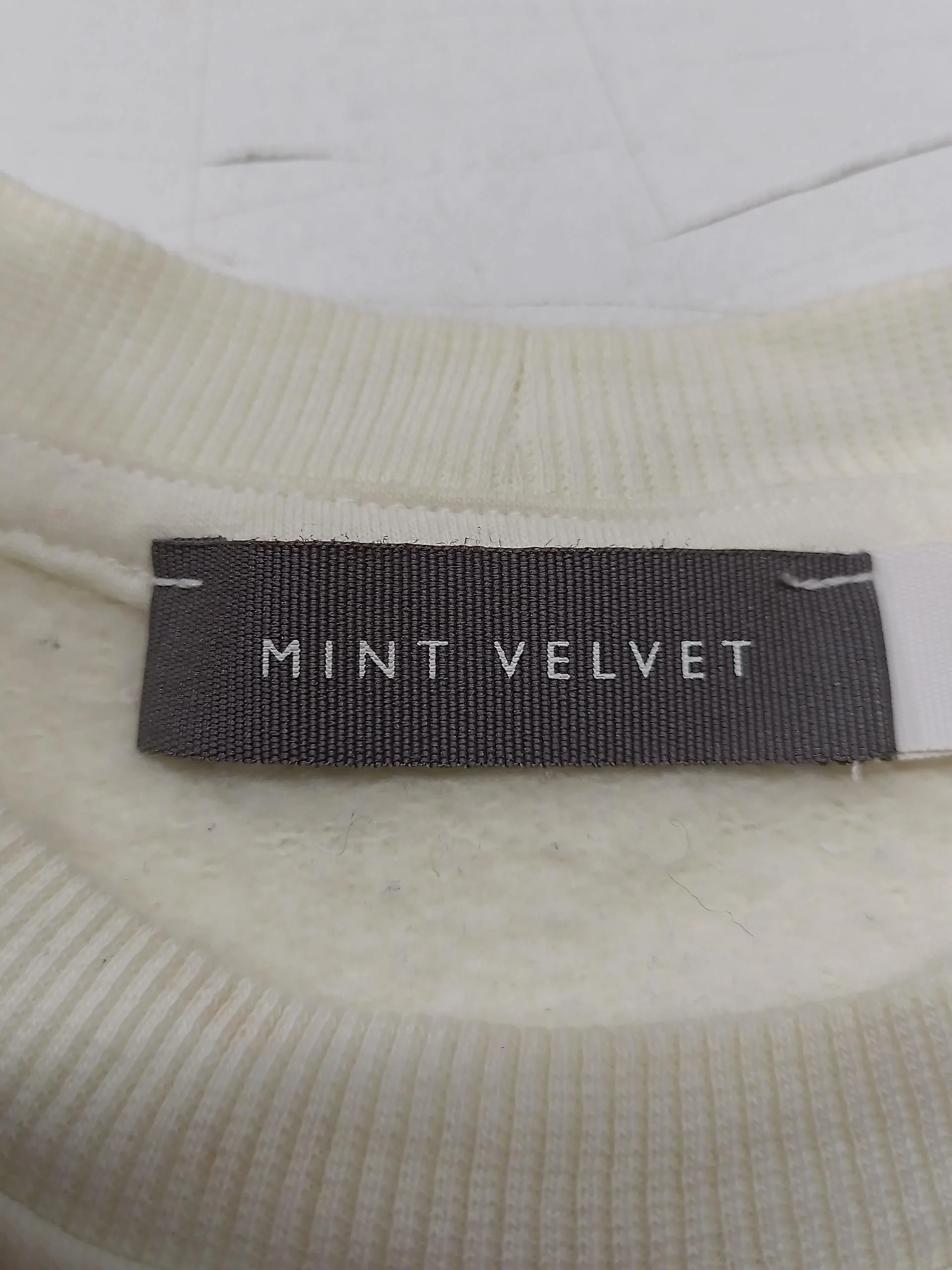 Mint Velvet Women's Hoodie S Cream 100% Other Pullover - Image 6