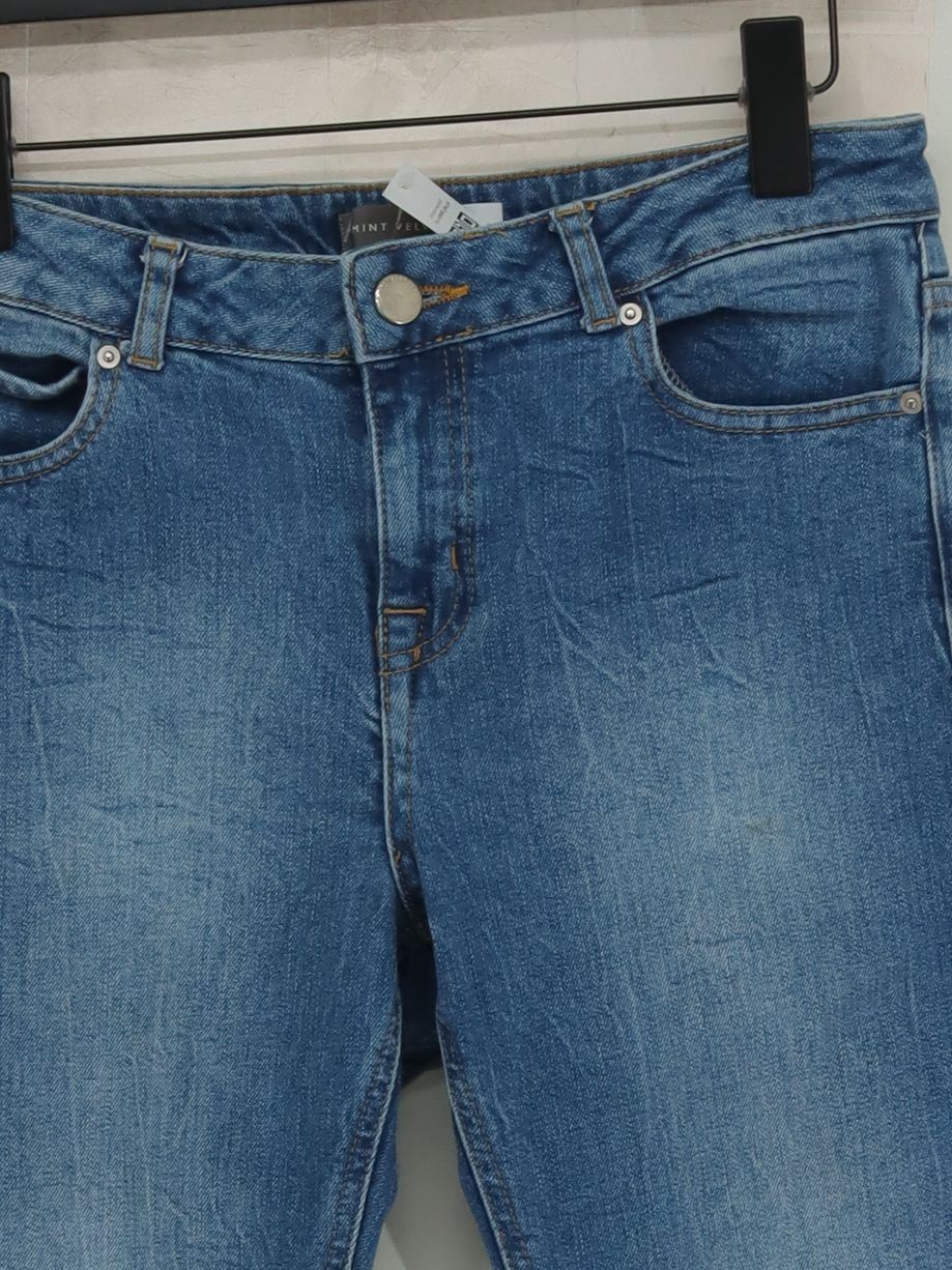 Mint Velvet Women's Jeans UK 10 Blue Cotton with Elastane Mom - Image 3