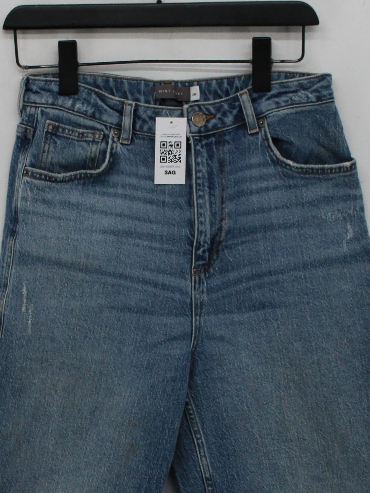 Mint Velvet Women's Jeans UK 10 Blue Cotton with Elastane Wide-Leg - Image 3
