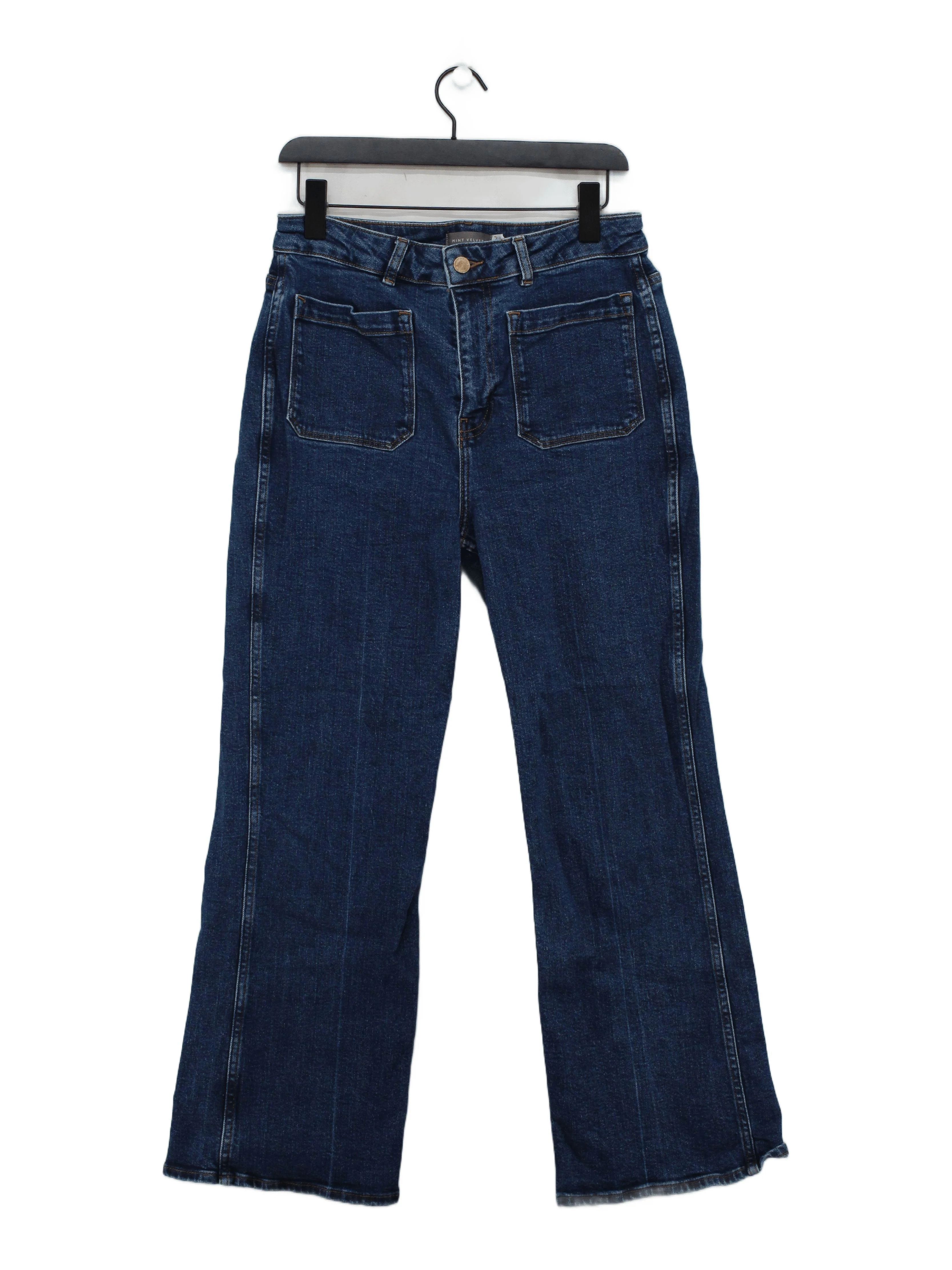 Mint Velvet Women's Jeans UK 12 Blue Cotton with Elastane Flared