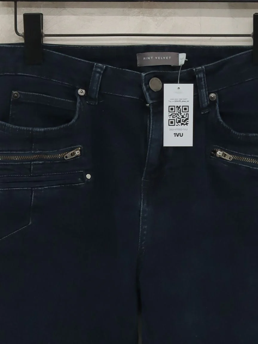 Mint Velvet Women's Jeans UK 12 Blue Cotton with Elastane Skinny - Image 3