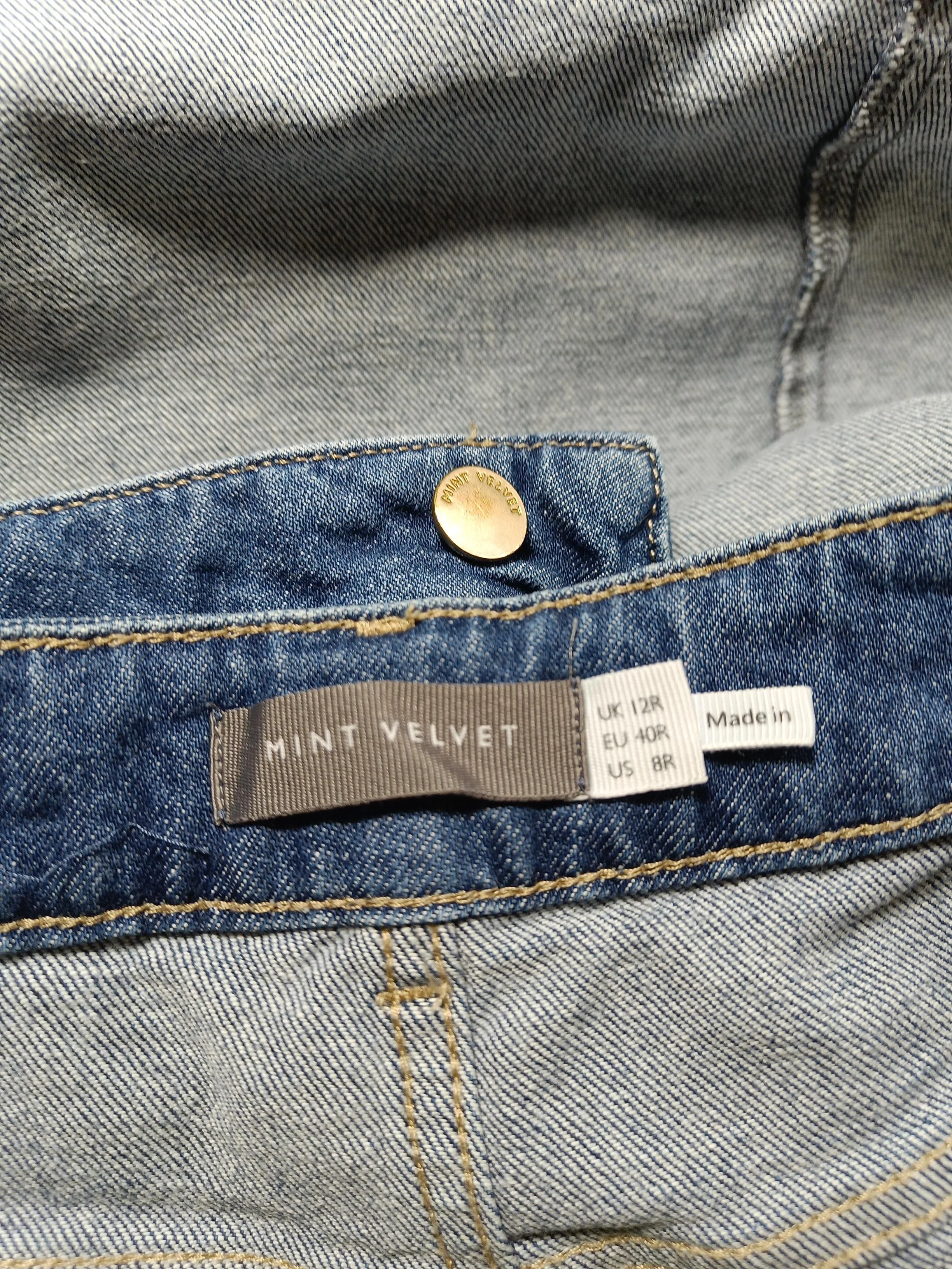 Mint Velvet Women's Jeans UK 12 Blue Cotton with Elastane Wide-Leg - Image 5