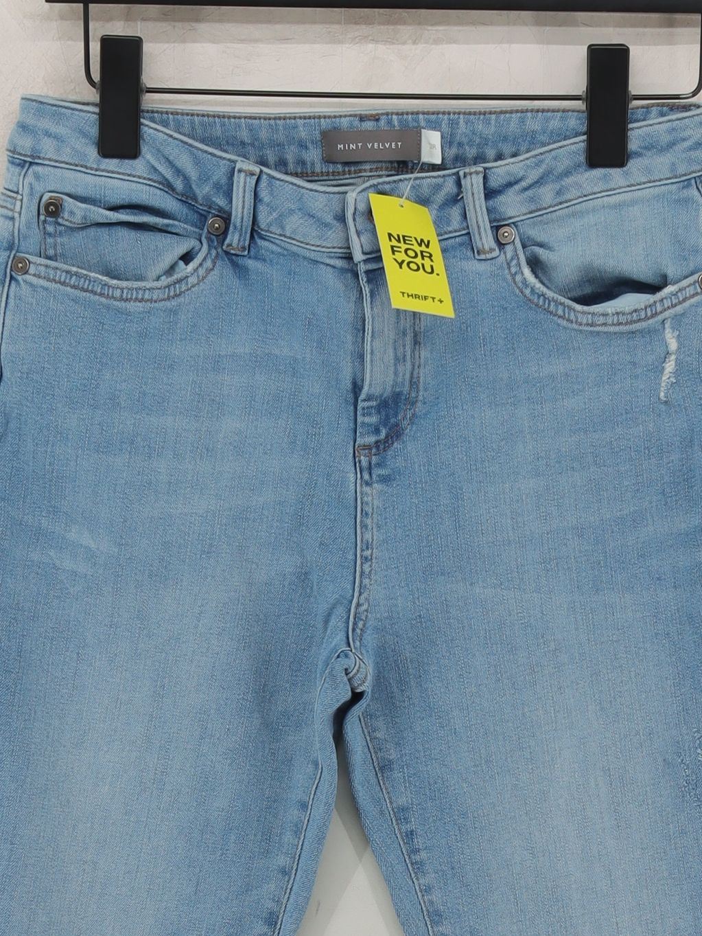 Mint Velvet Women's Jeans UK 12 Blue Cotton with Polyester, Elastane Straight - Image 3