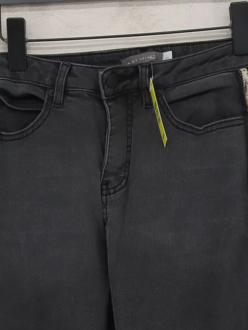 Mint Velvet Women's Jeans UK 12 Grey 100% Cotton Skinny - Image 3