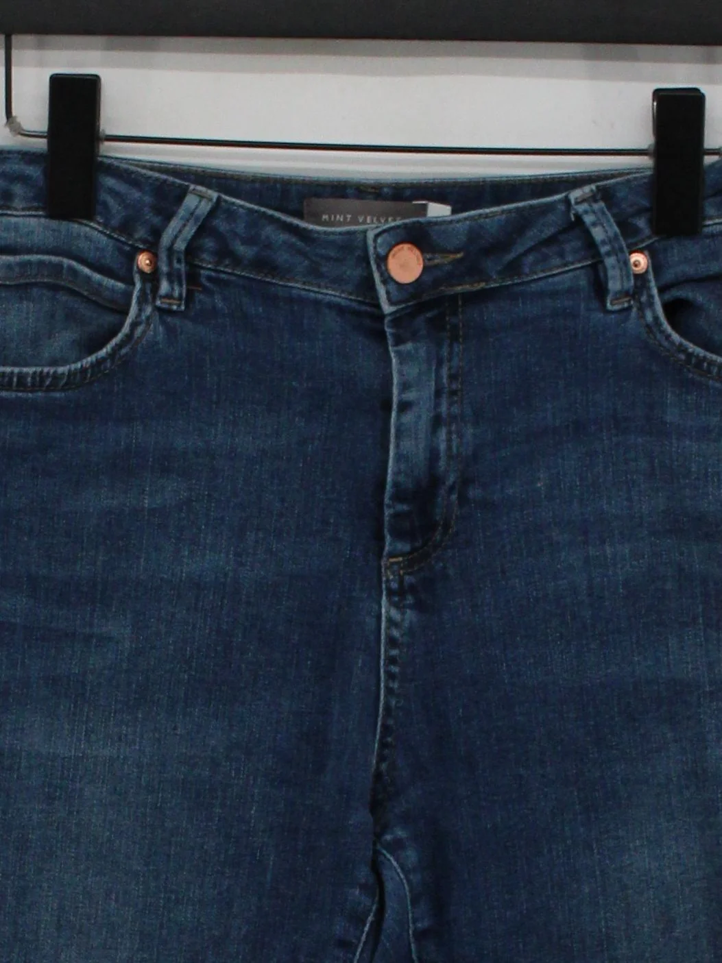 Mint Velvet Women's Jeans UK 14 Blue Cotton with Elastane Mom - Image 3