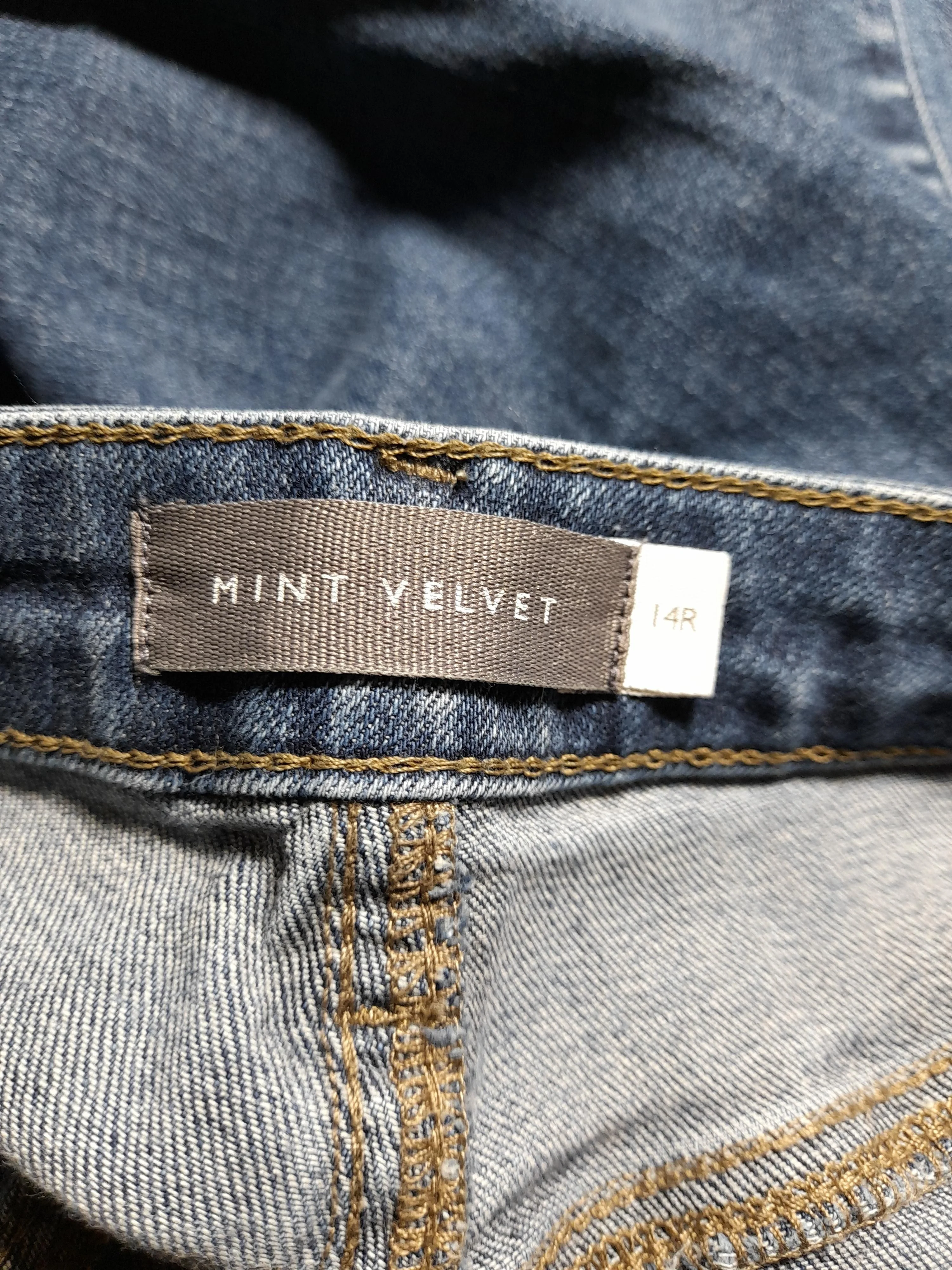 Mint Velvet Women's Jeans UK 14 Blue Cotton with Elastane Mom - Image 5