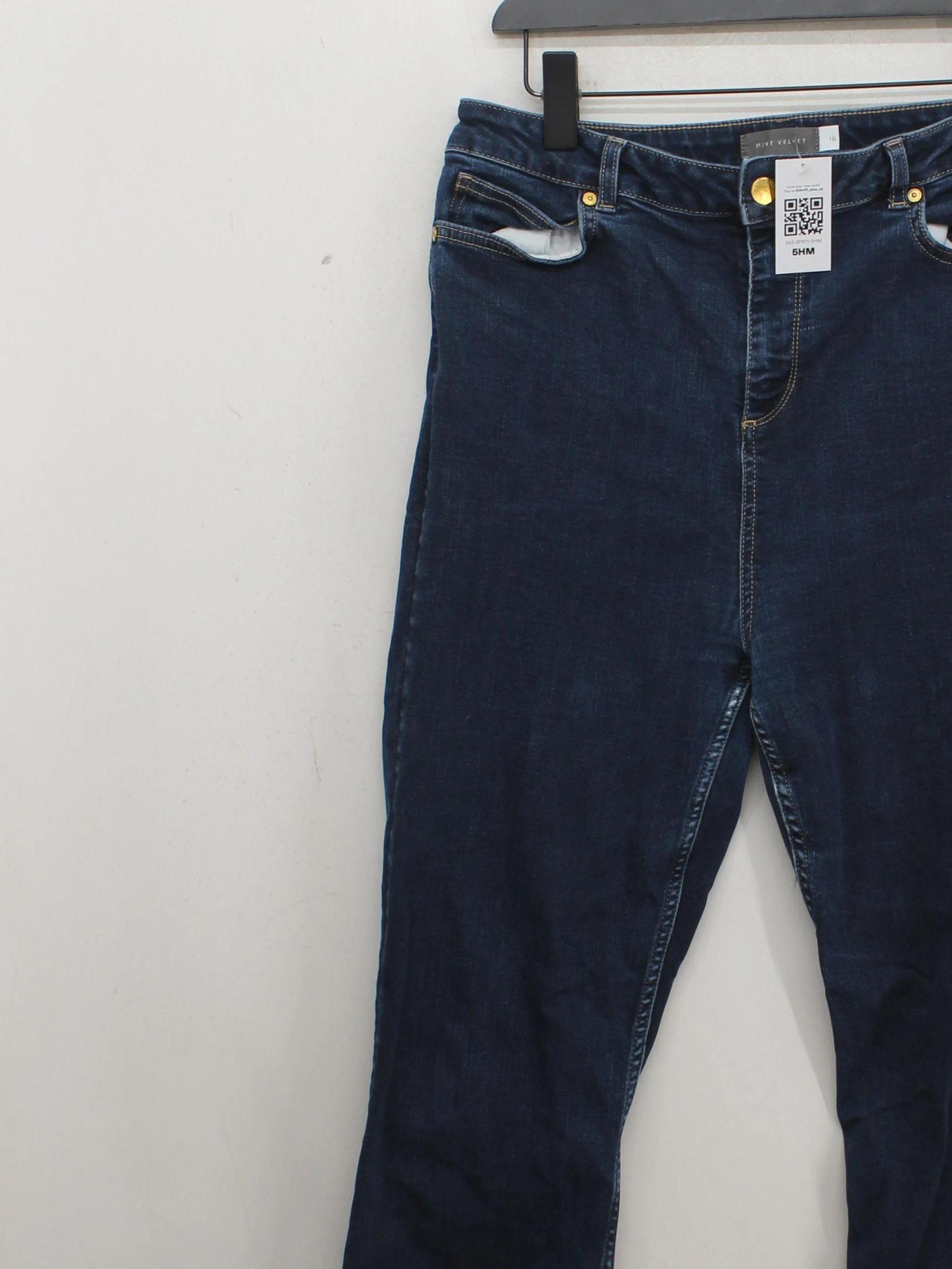 Mint Velvet Women's Jeans UK 16 Blue 100% Other Flared - Image 3