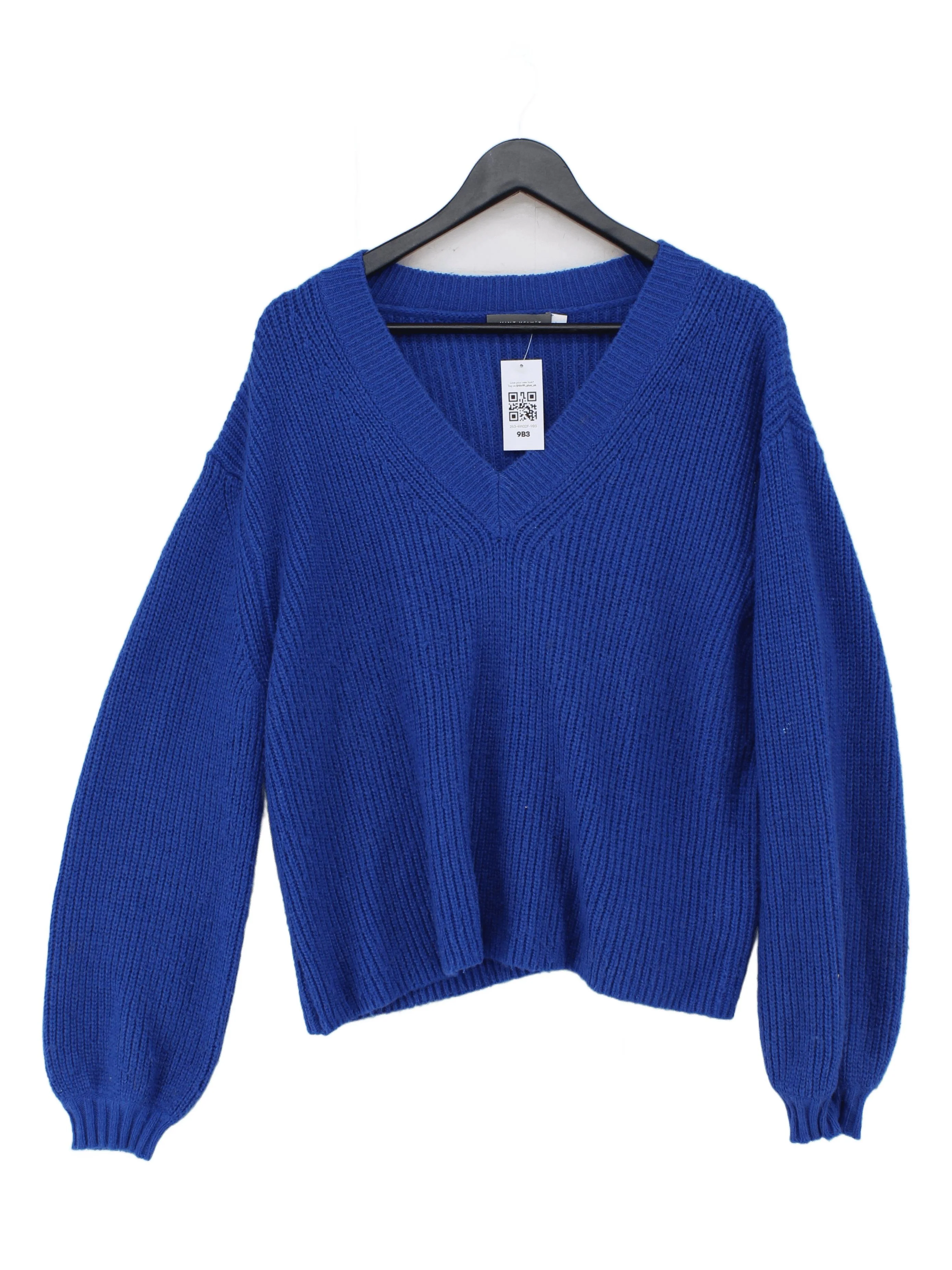 Mint Velvet Women's Jumper L Blue 100% Other V-Neck Pullover
