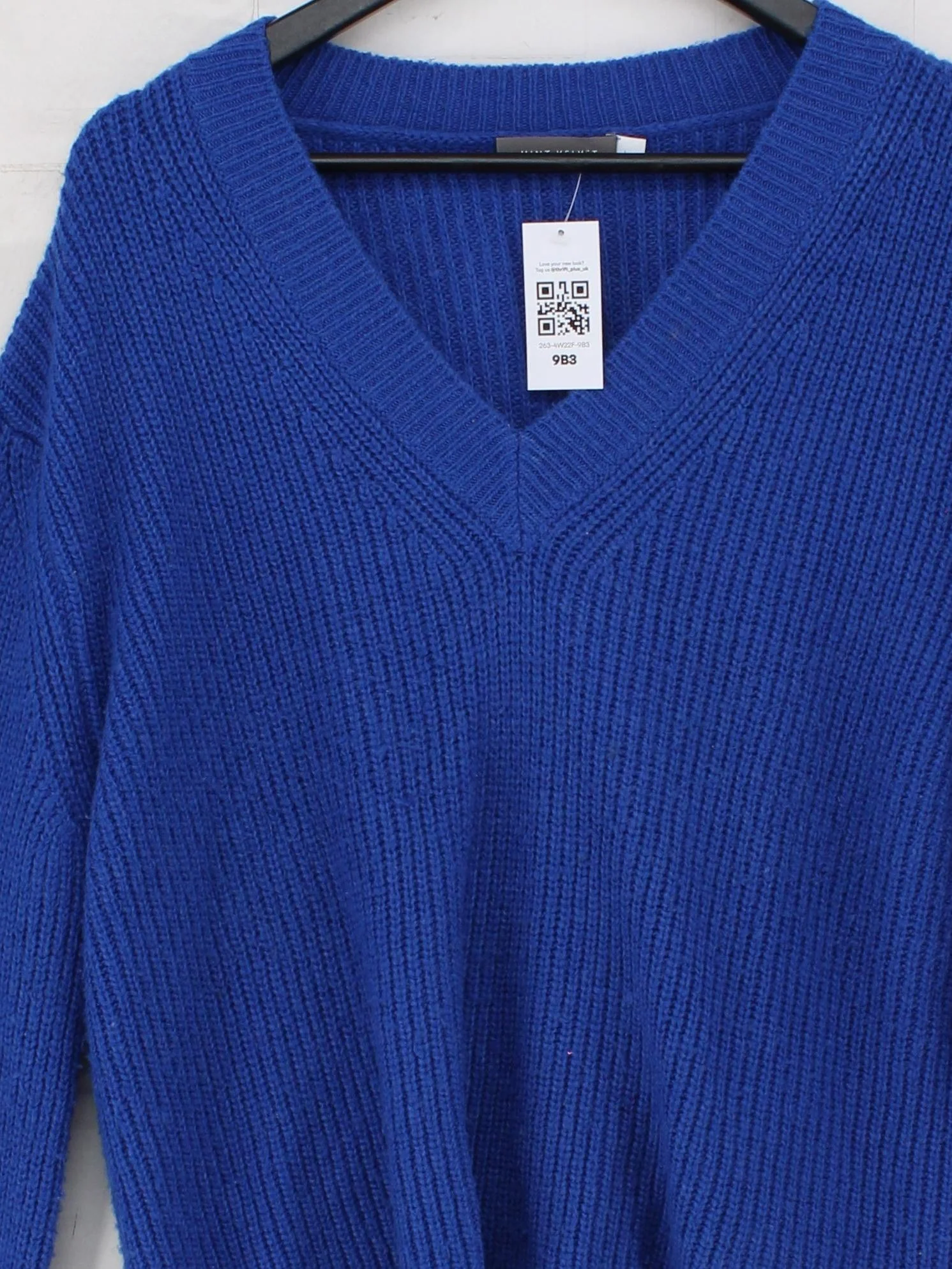 Mint Velvet Women's Jumper L Blue 100% Other V-Neck Pullover - Image 3