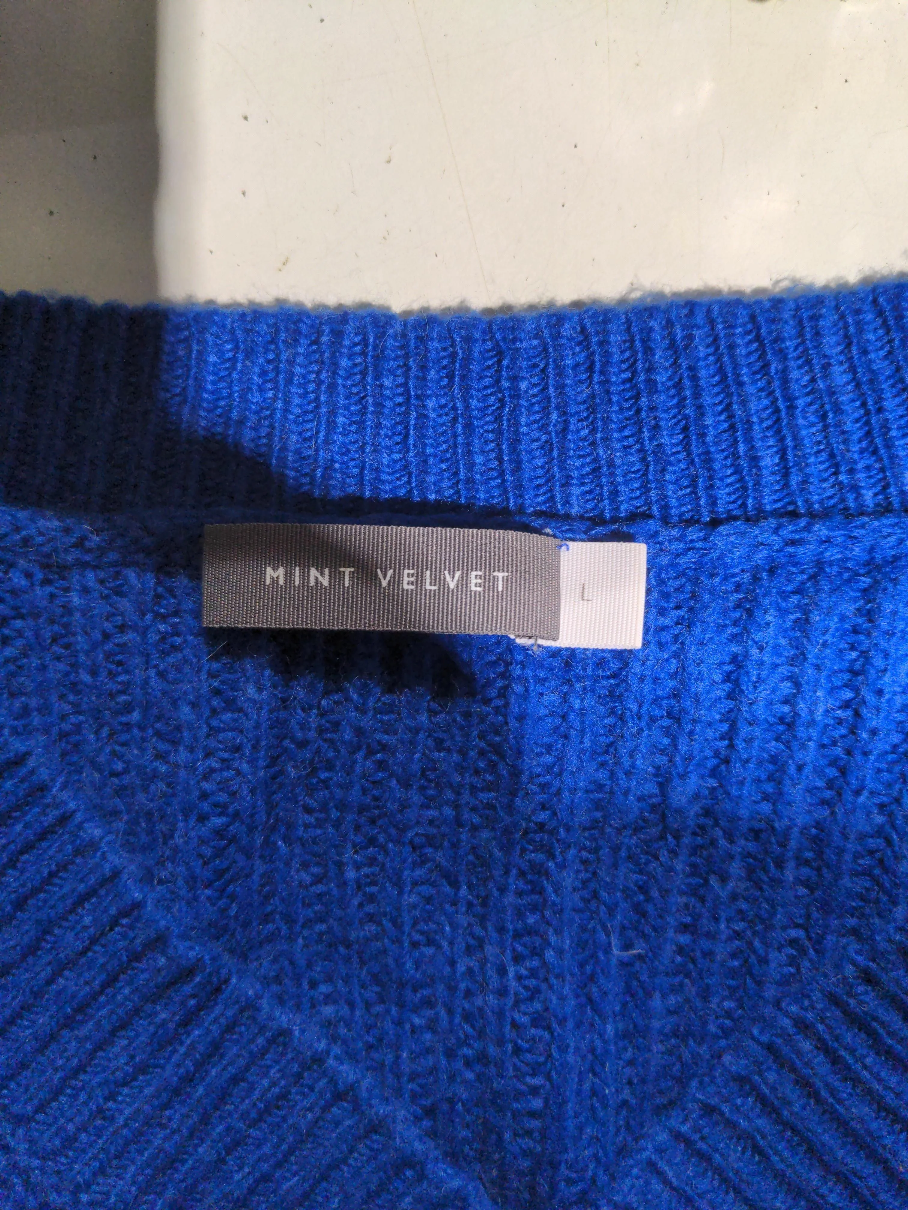 Mint Velvet Women's Jumper L Blue 100% Other V-Neck Pullover - Image 7