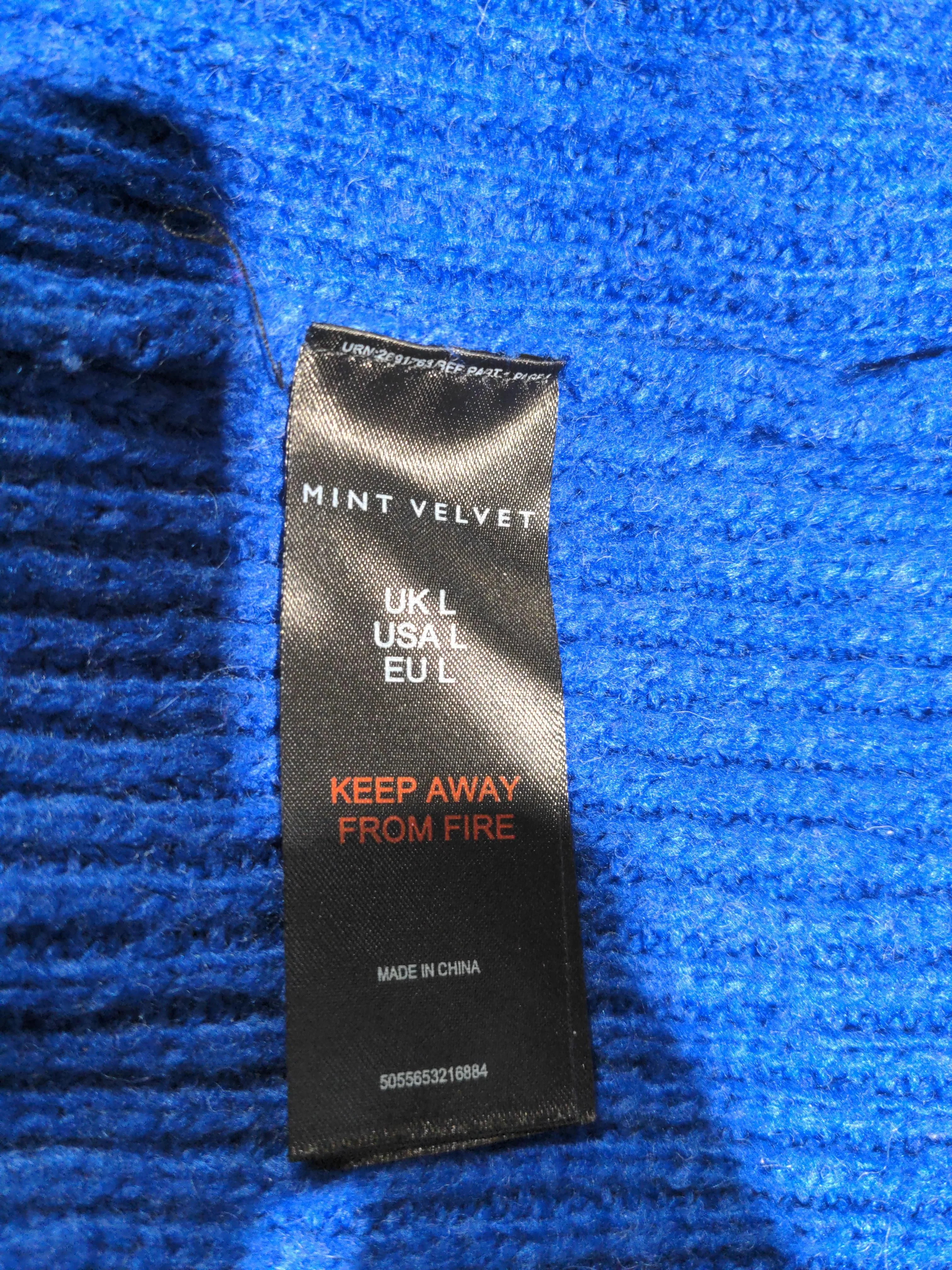 Mint Velvet Women's Jumper L Blue 100% Other V-Neck Pullover - Image 8