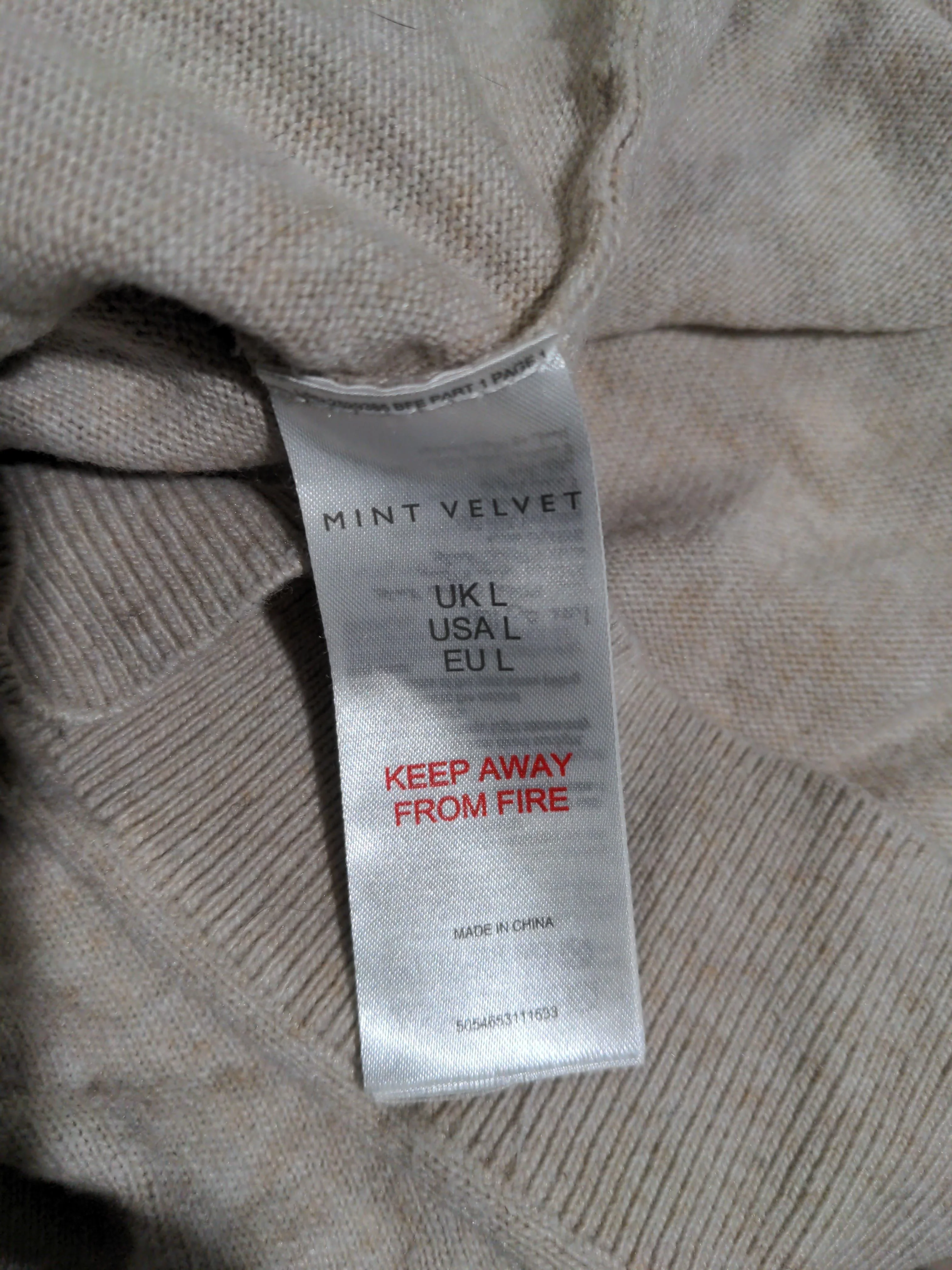 Mint Velvet Women's Jumper L Cream 100% Other V-Neck Pullover - Image 7