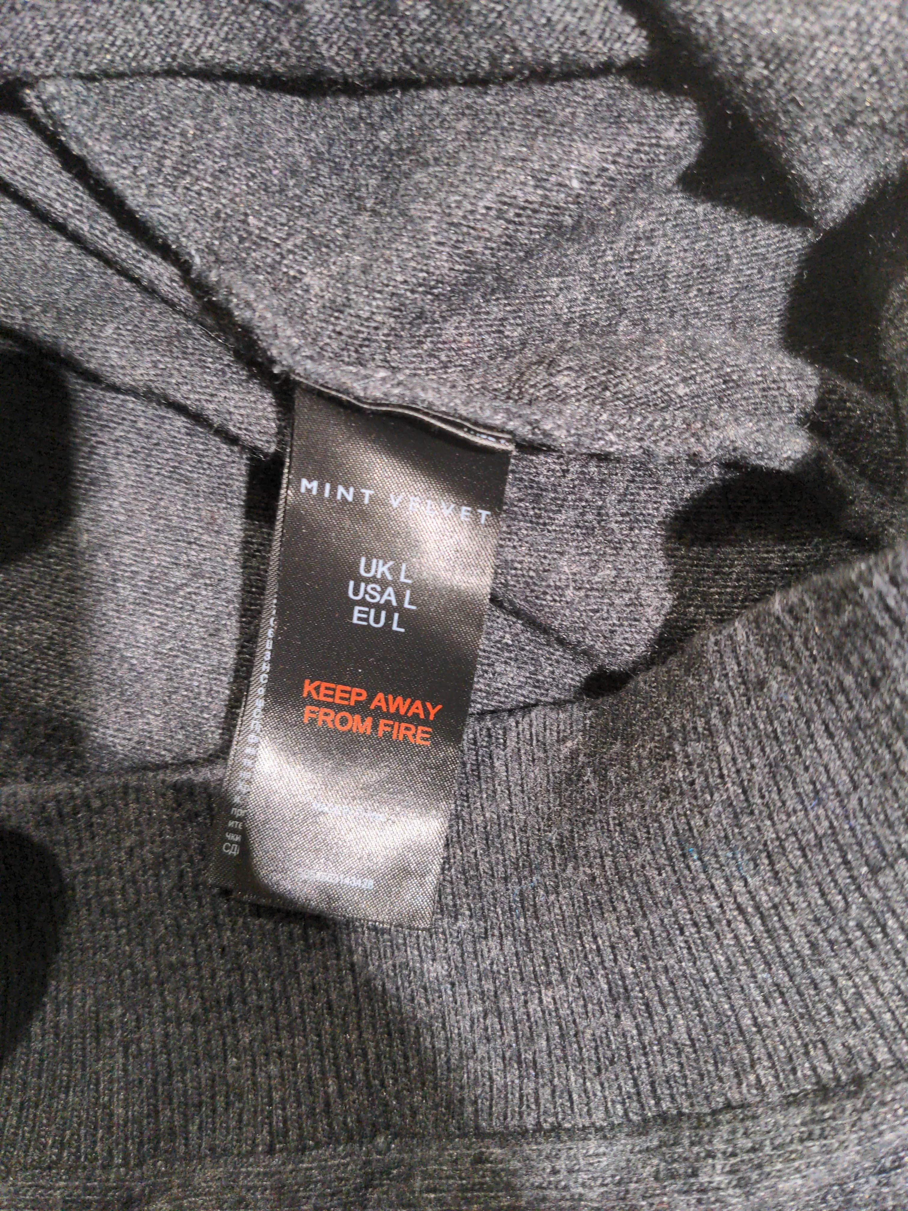 Mint Velvet Women's Jumper L Grey 100% Other Crew Neck Pullover - Image 7