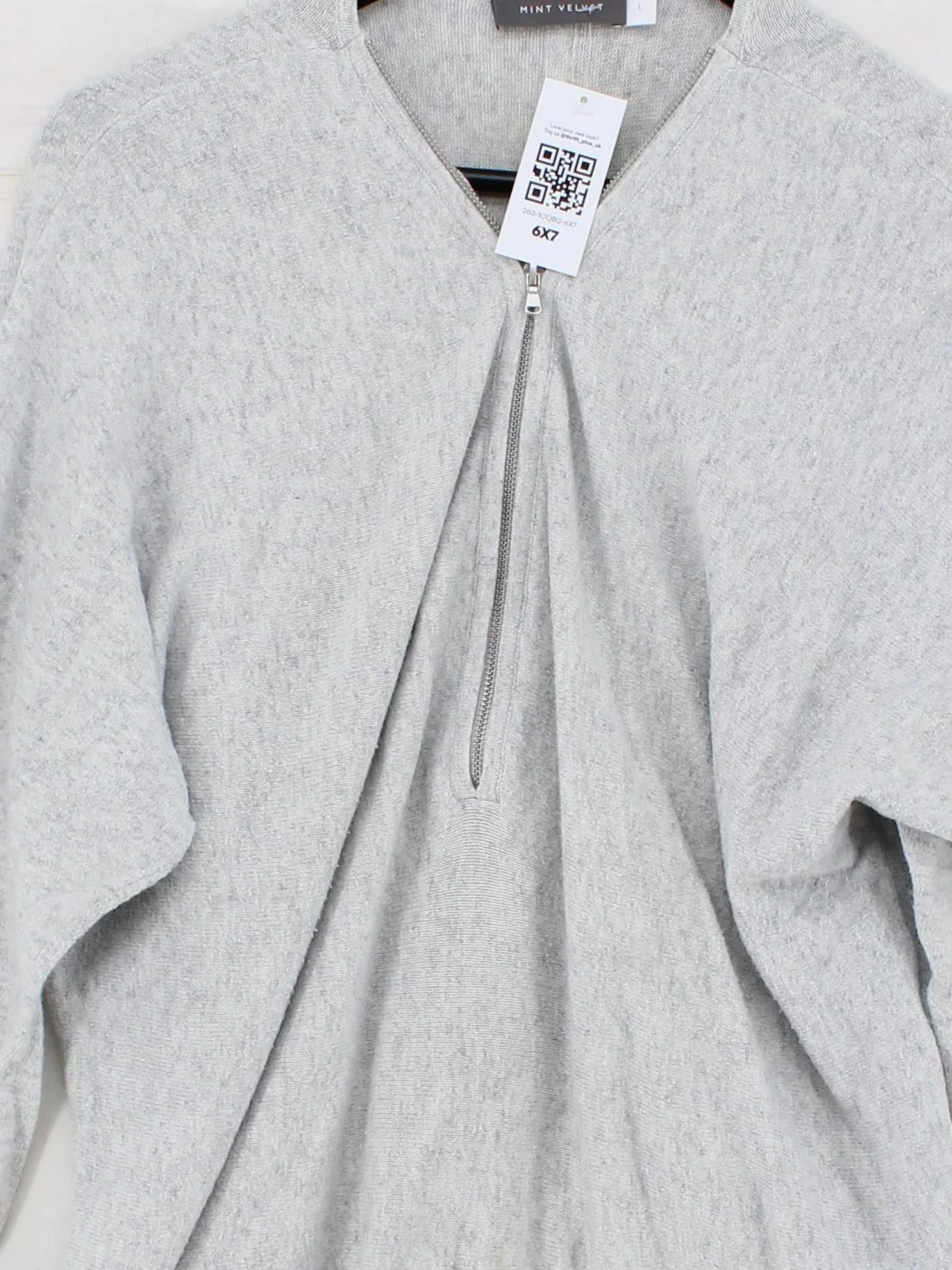 Mint Velvet Women's Jumper L Grey 100% Wool V-Neck Pullover - Image 3