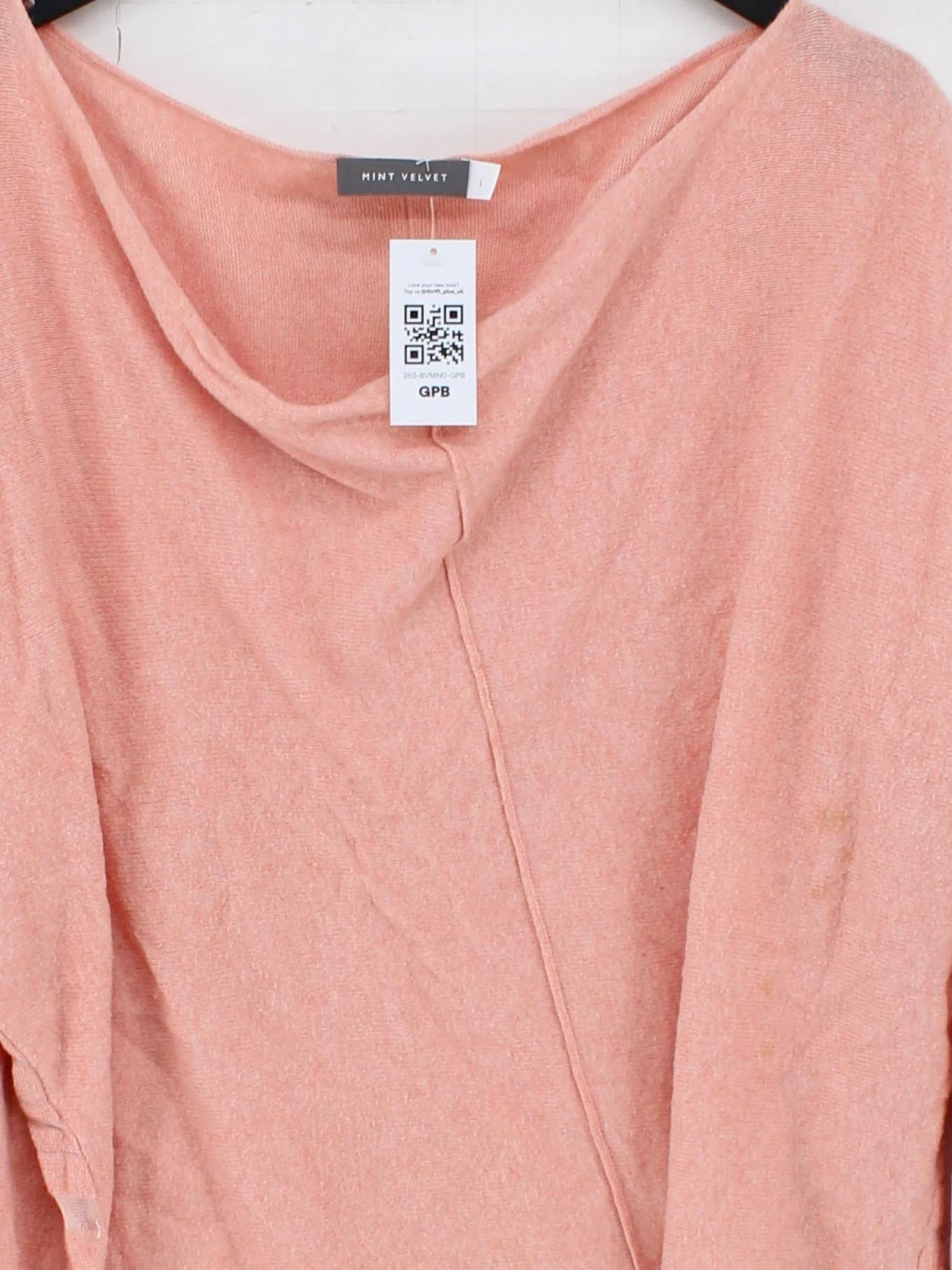 Mint Velvet Women's Jumper L Orange 100% Other V-Neck Pullover - Image 3