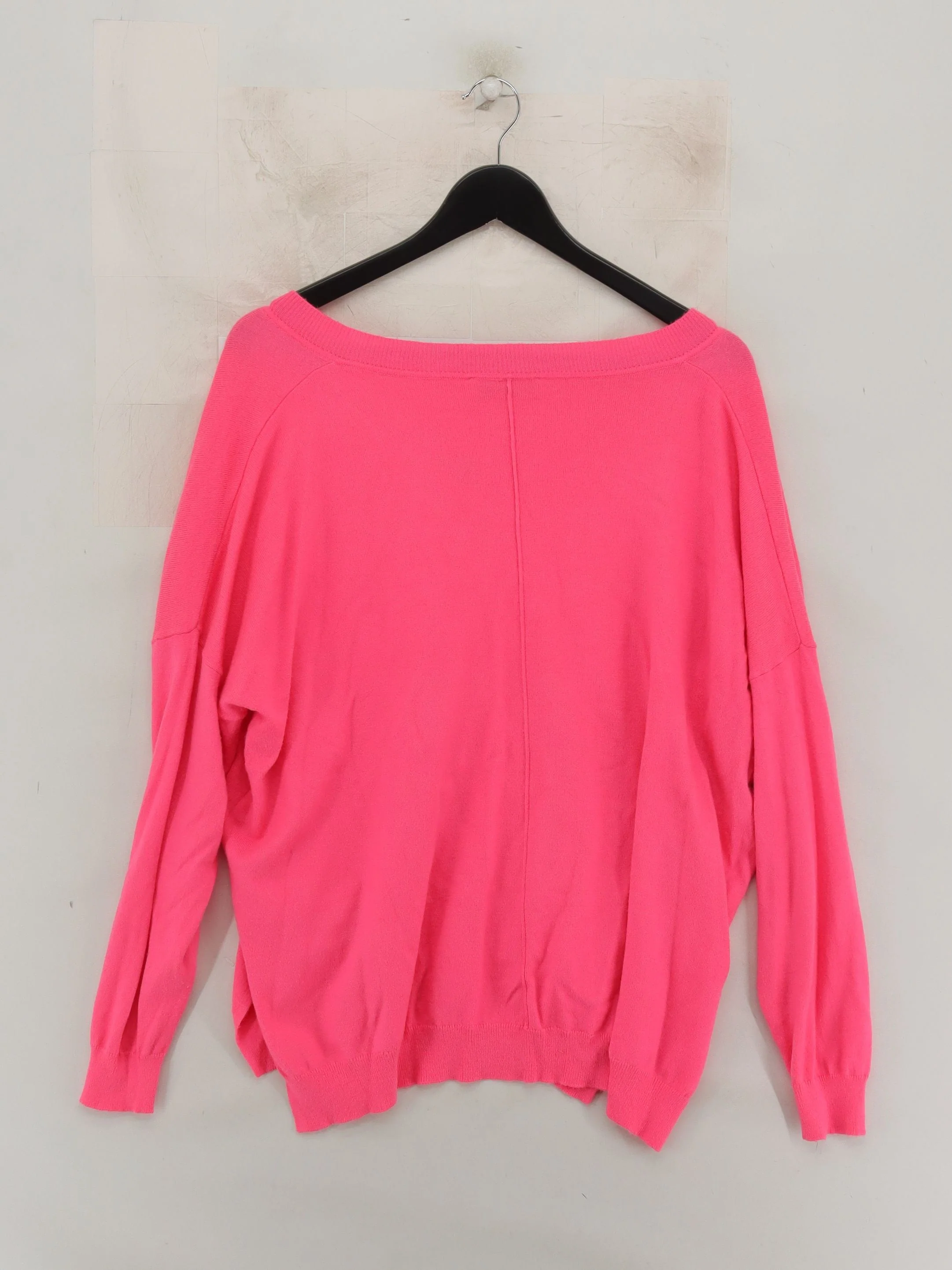 Mint Velvet Women's Jumper L Pink Viscose with Polyamide V-Neck Pullover - Image 2