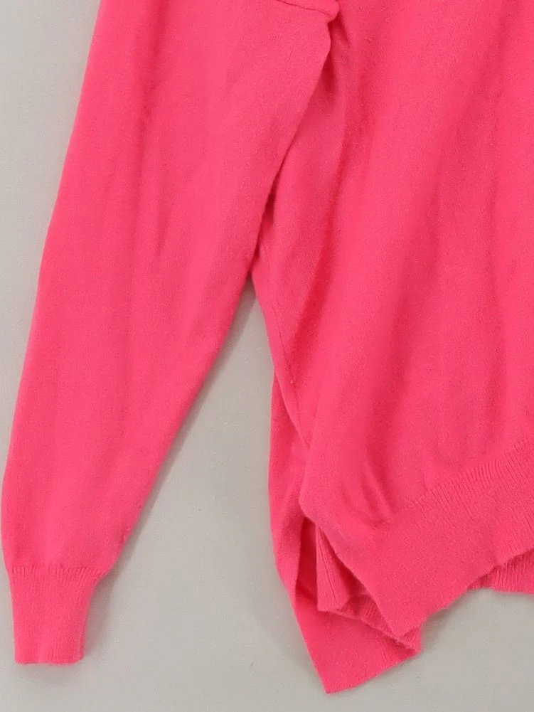 Mint Velvet Women's Jumper L Pink Viscose with Polyamide V-Neck Pullover - Image 4