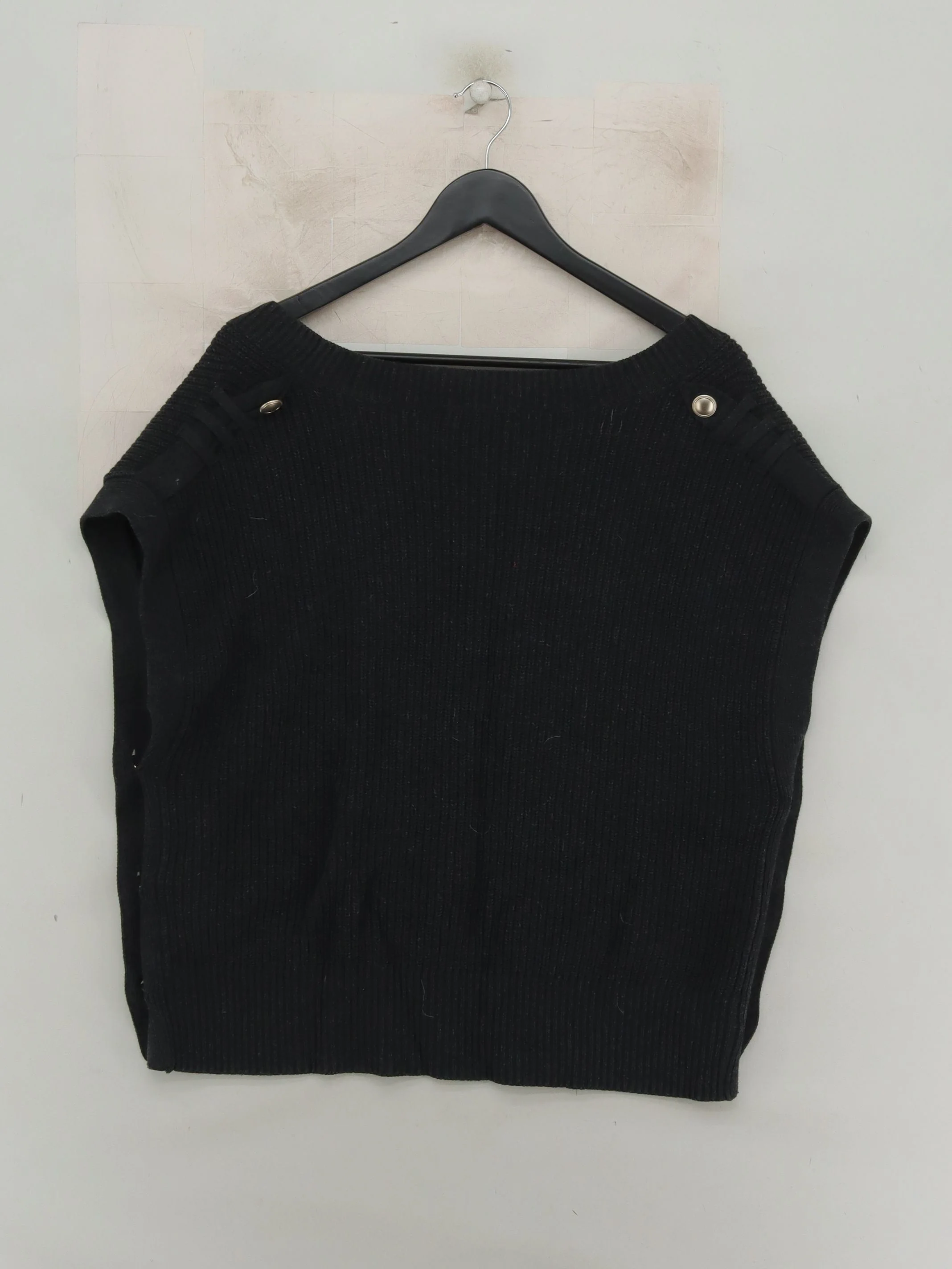 Mint Velvet Women's Jumper M Black 100% Cotton V-Neck Vest - Image 2