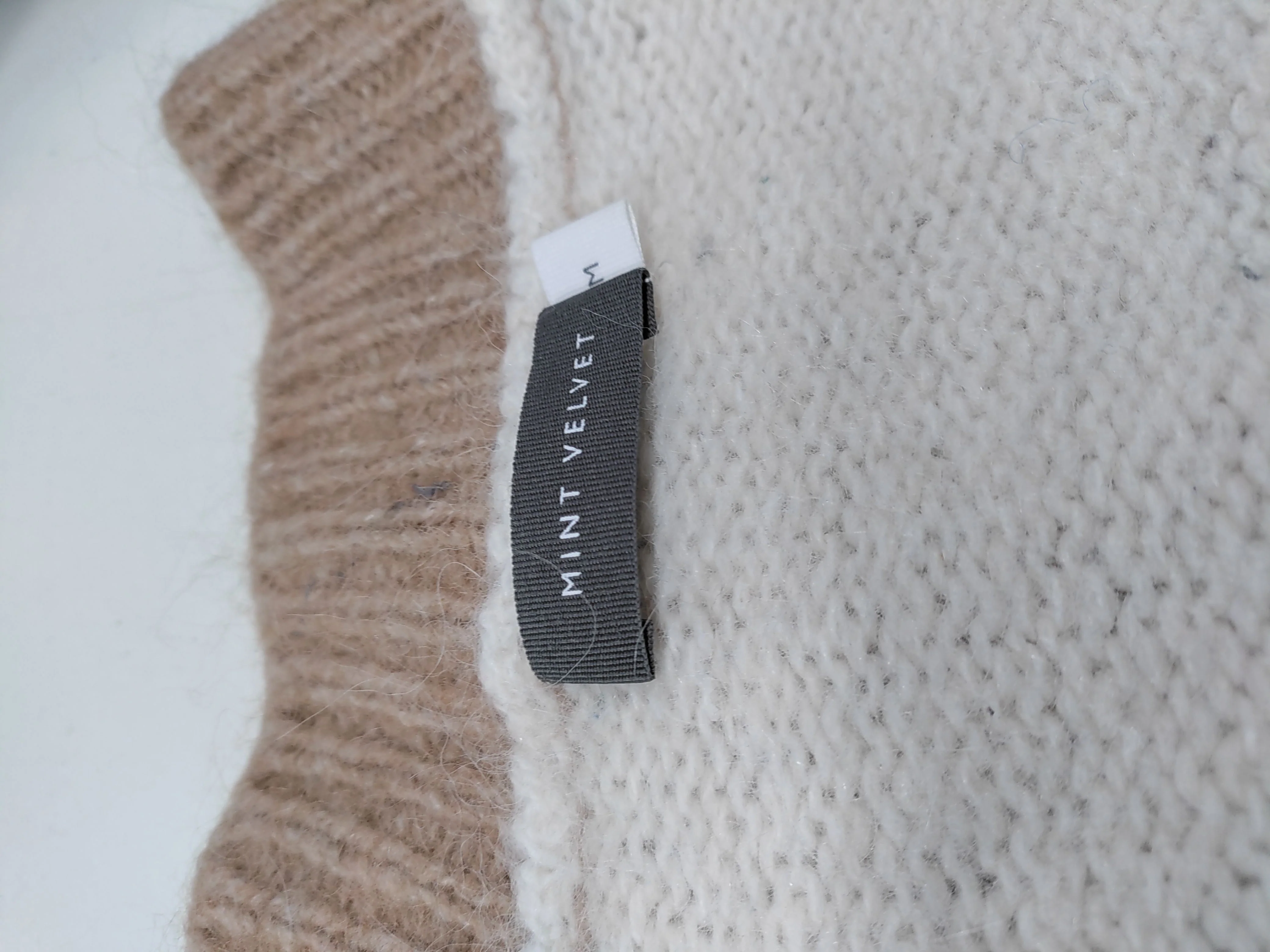 Mint Velvet Women's Jumper M Cream Angora with Polyamide, Wool Pullover - Image 5
