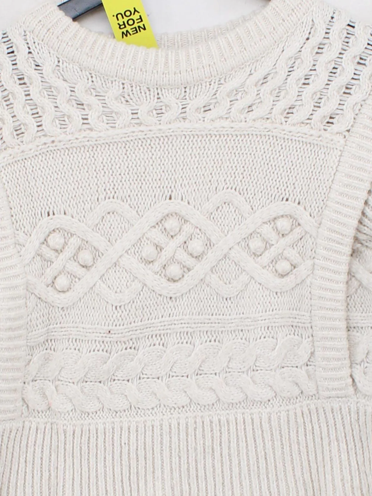 Mint Velvet Women's Jumper M Cream Polyester - Image 3