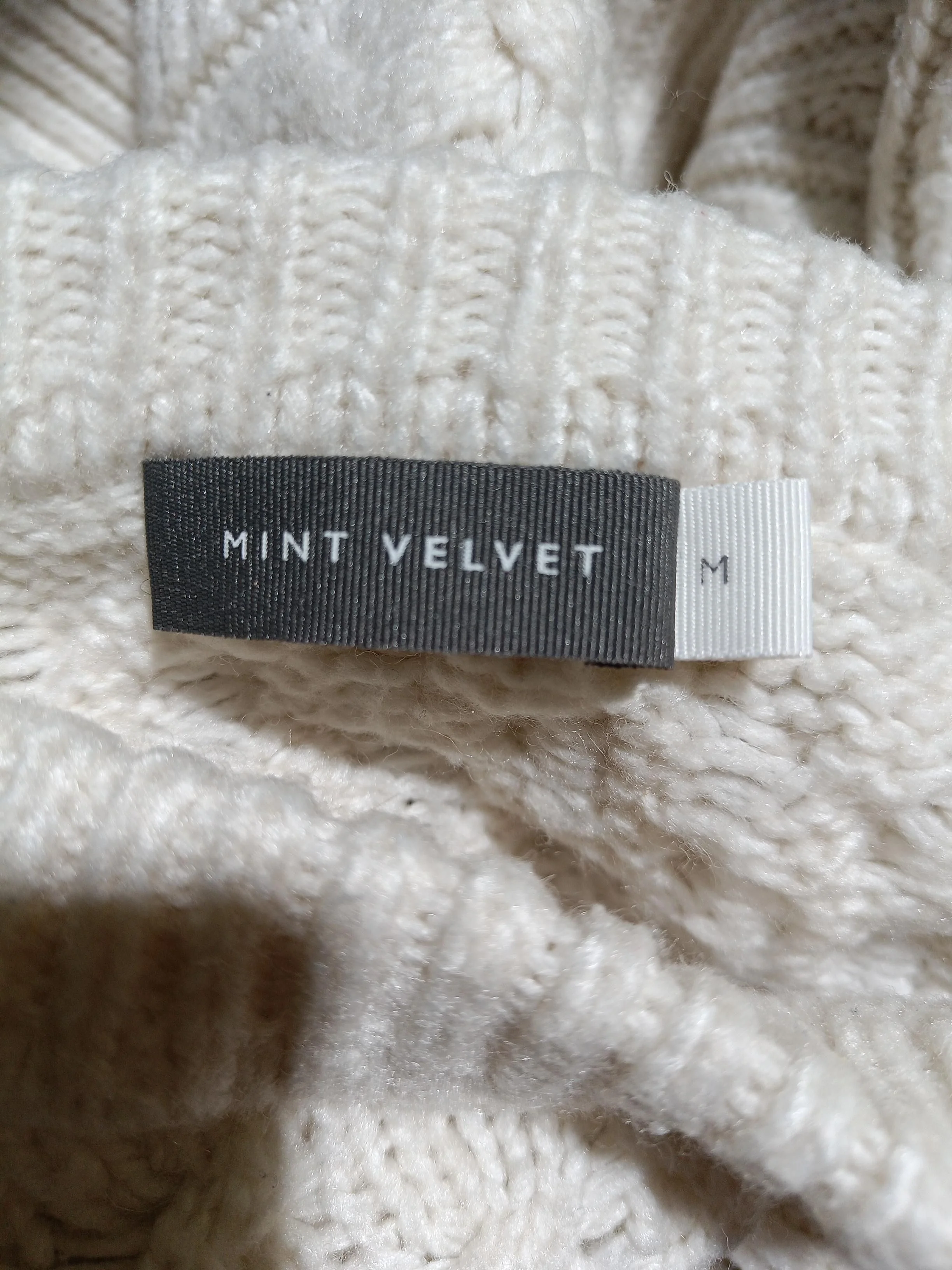 Mint Velvet Women's Jumper M Cream Polyester - Image 5