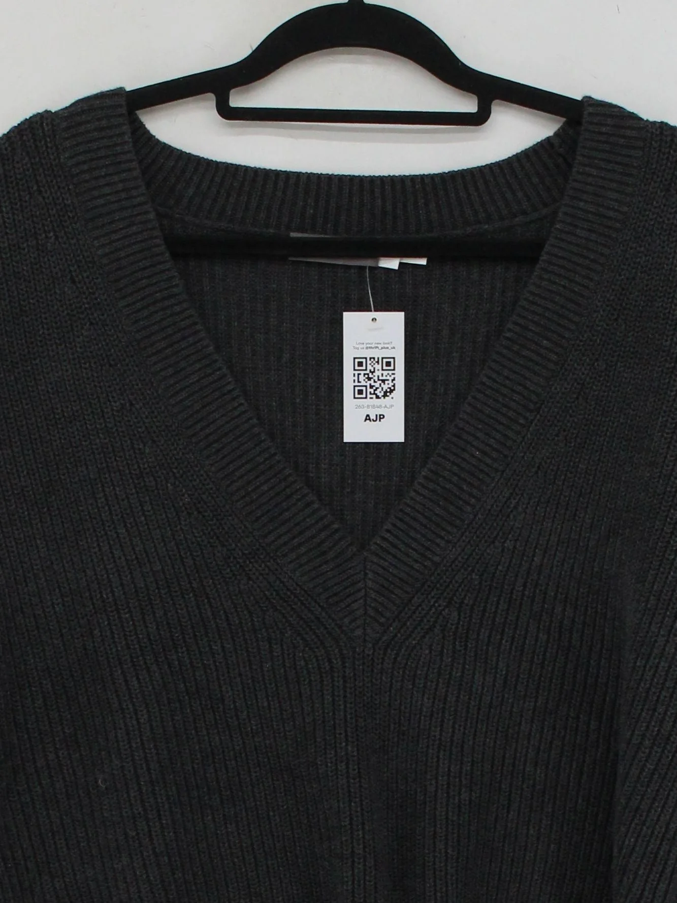 Mint Velvet Women's Jumper M Grey 100% Cotton V-Neck Vest - Image 3