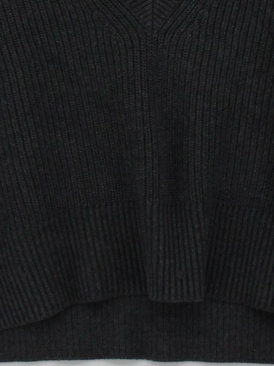 Mint Velvet Women's Jumper M Grey 100% Cotton V-Neck Vest - Image 4