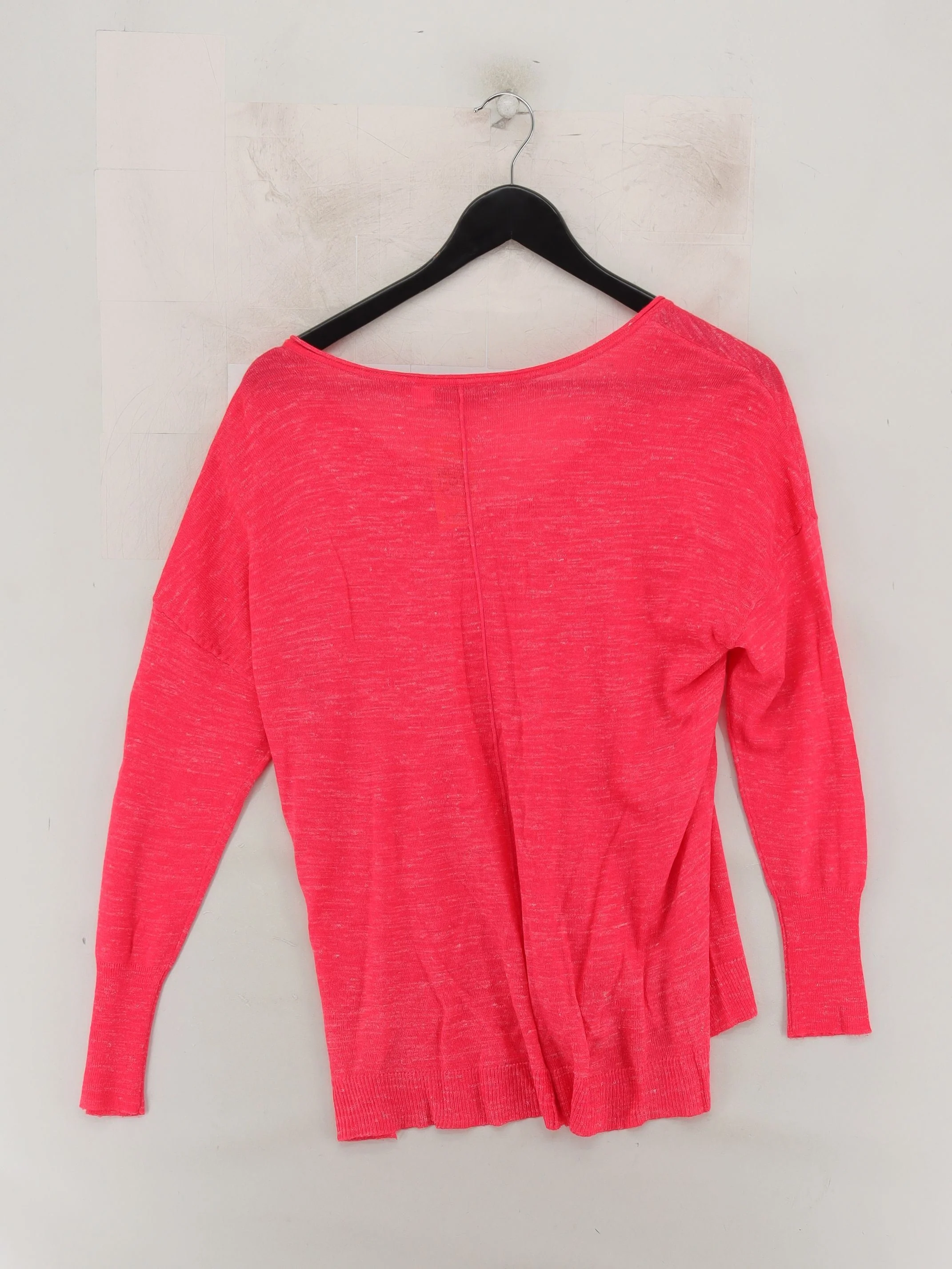 Mint Velvet Women's Jumper M Red Acrylic with Polyamide, Linen V-Neck Pullover - Image 2