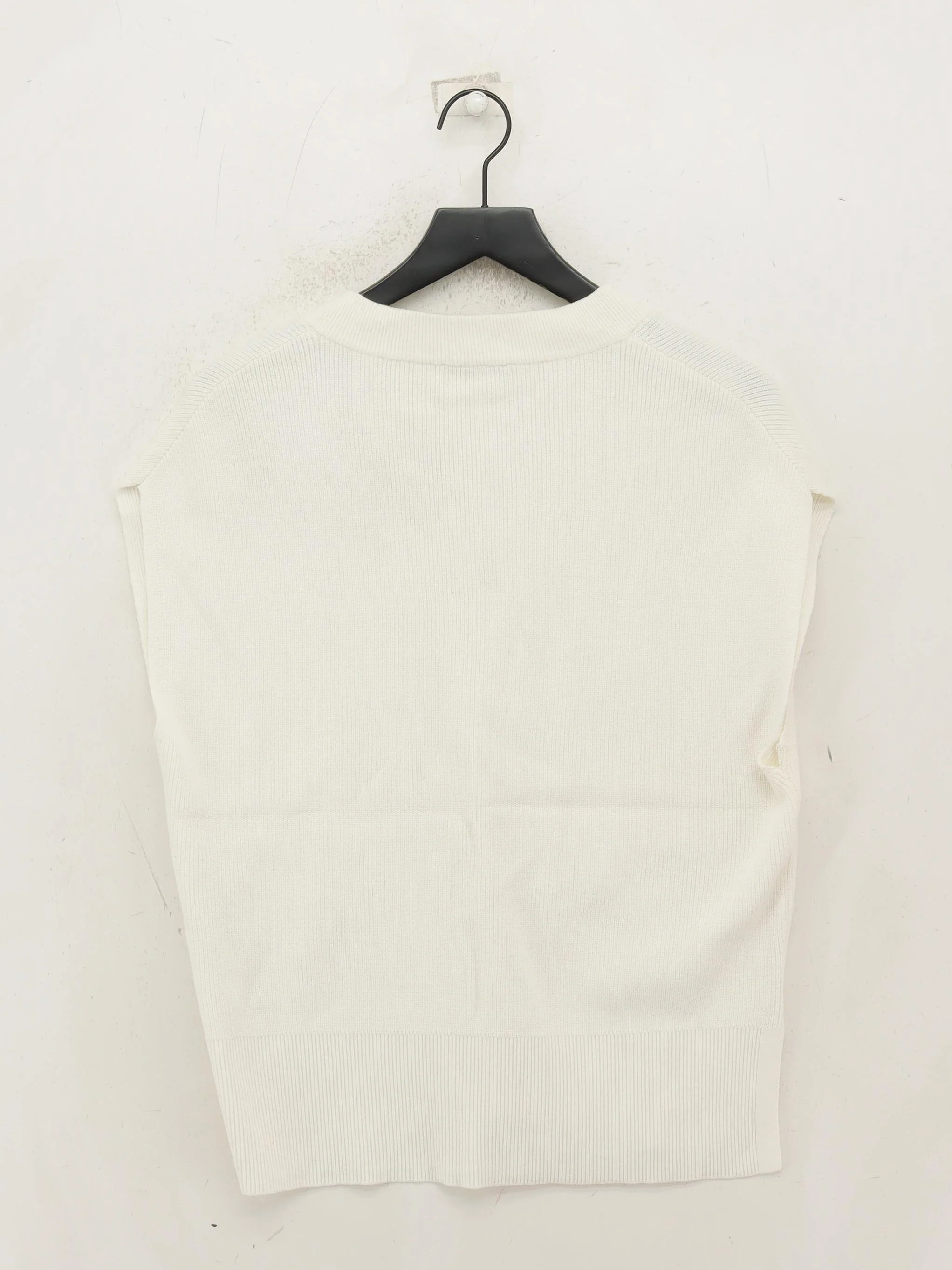 Mint Velvet Women's Jumper M White 100% Other V-Neck Vest - Image 2
