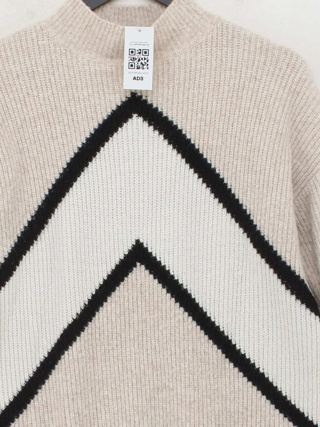 Mint Velvet Women's Jumper S Cream Acrylic with Polyamide, Wool Pullover - Image 3